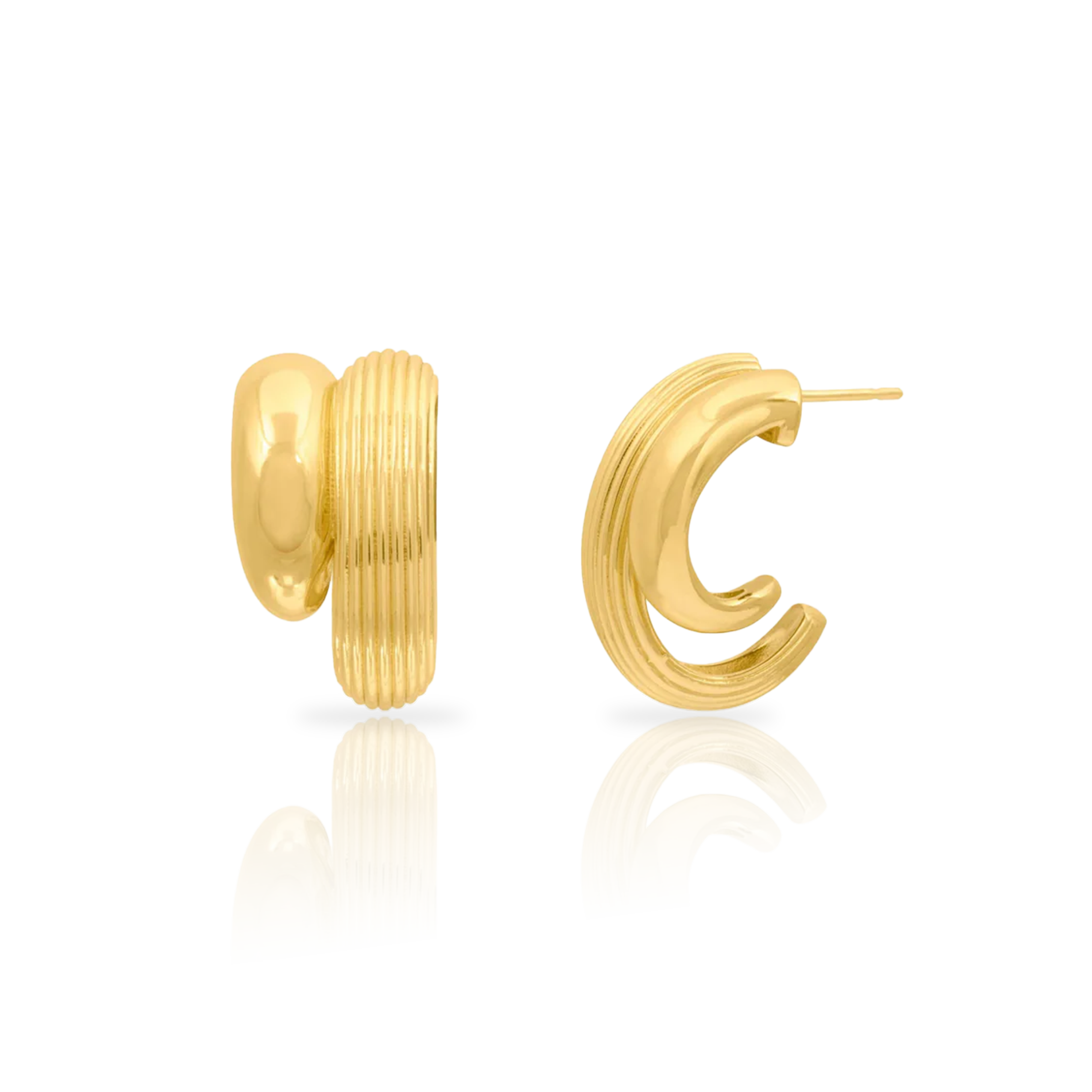 Isola gold hoop earring