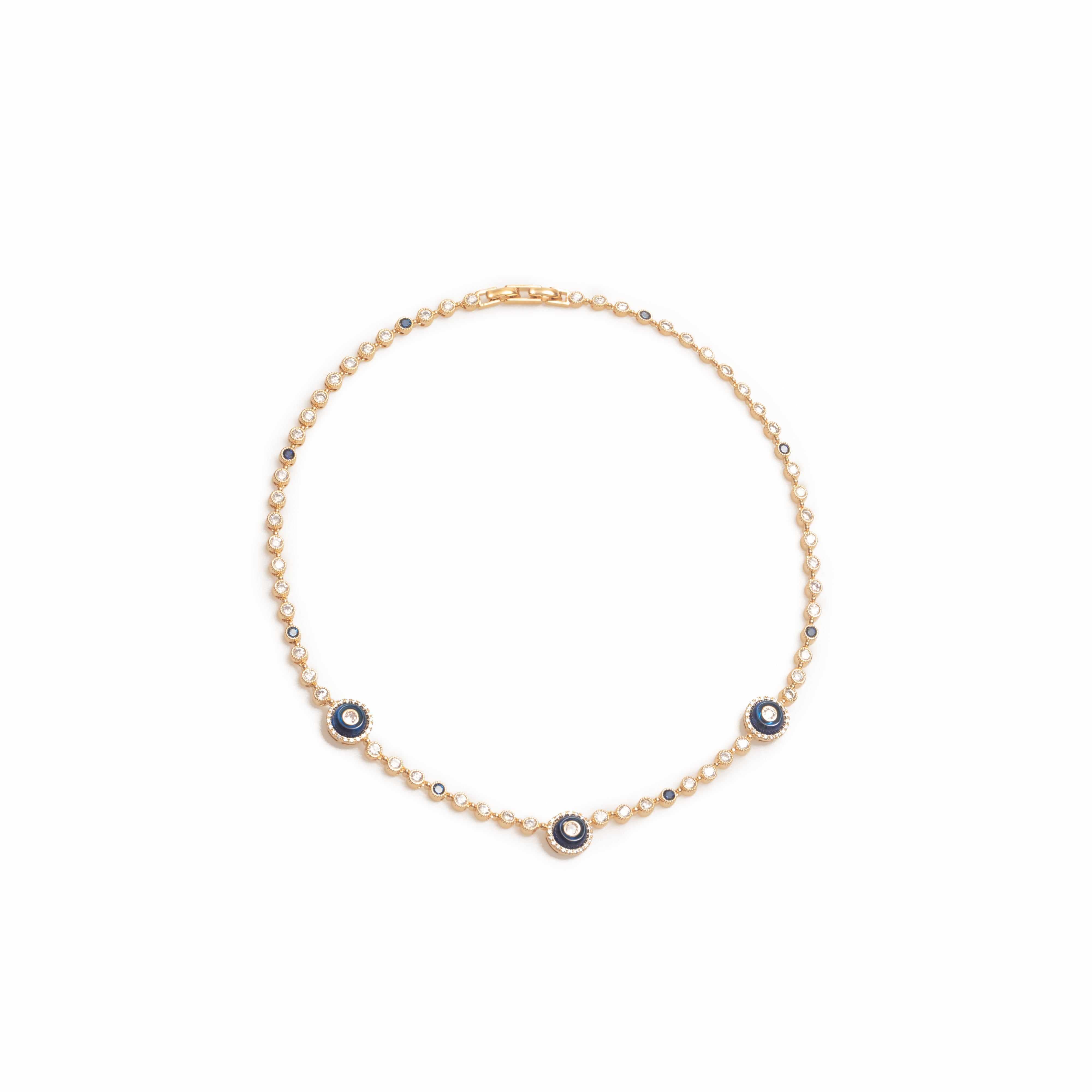 Karla evil eye crystal necklace