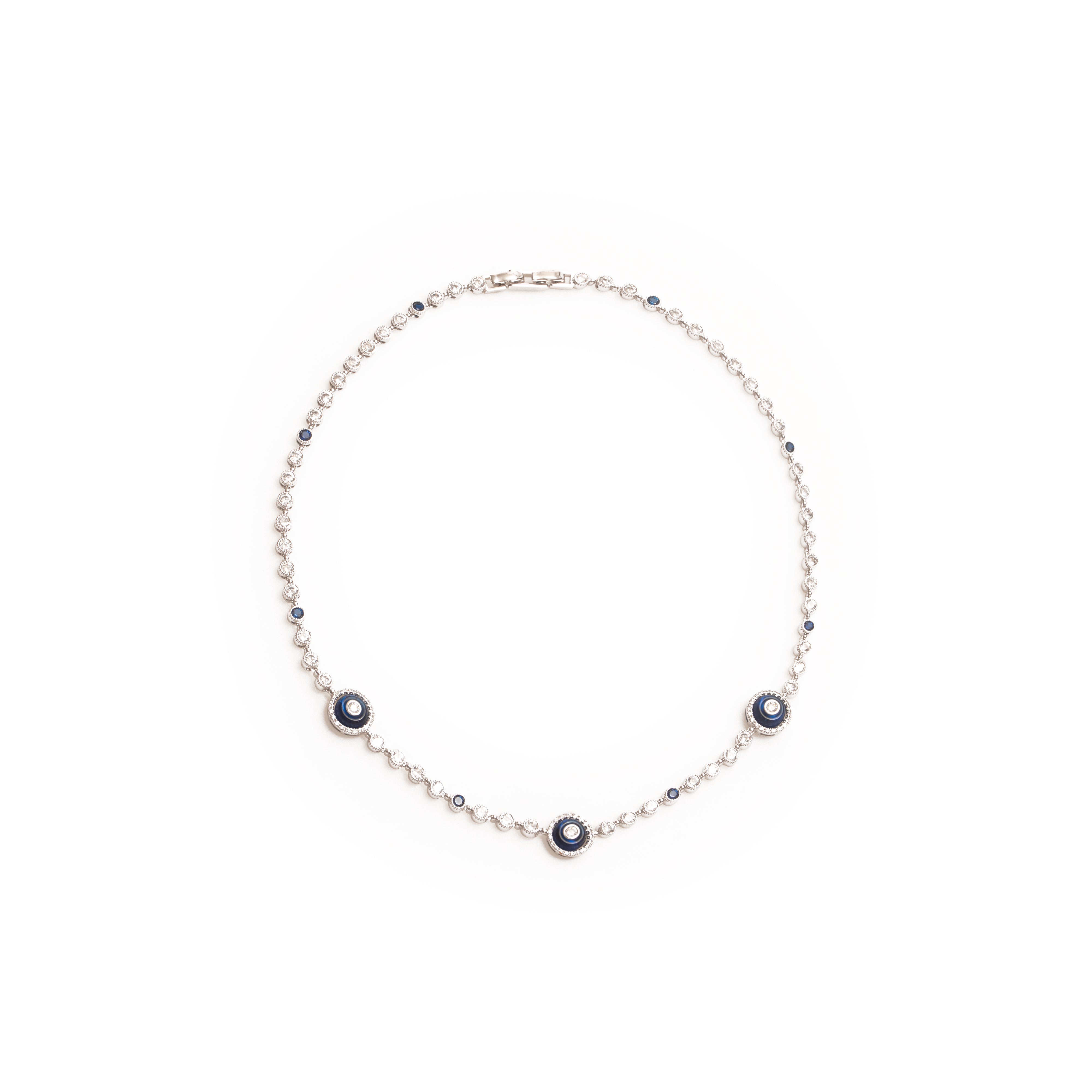 Karla evil eye crystal necklace
