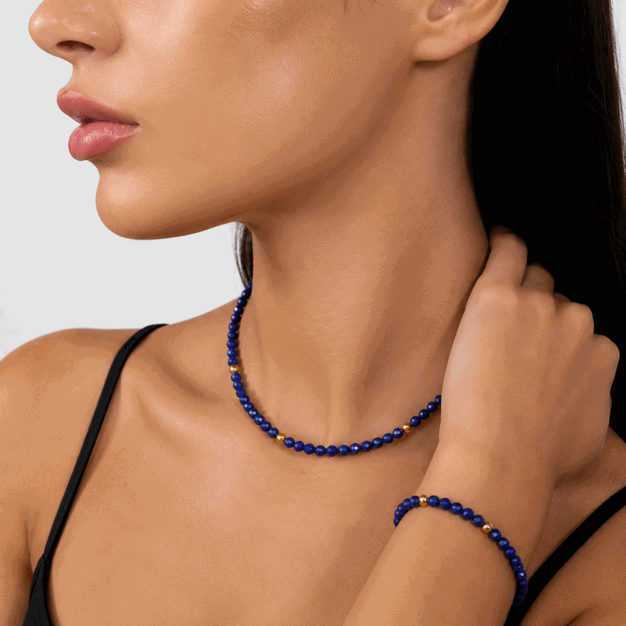 Klara Gemstone Necklace & Bracelet Set | MEZI | MEZI