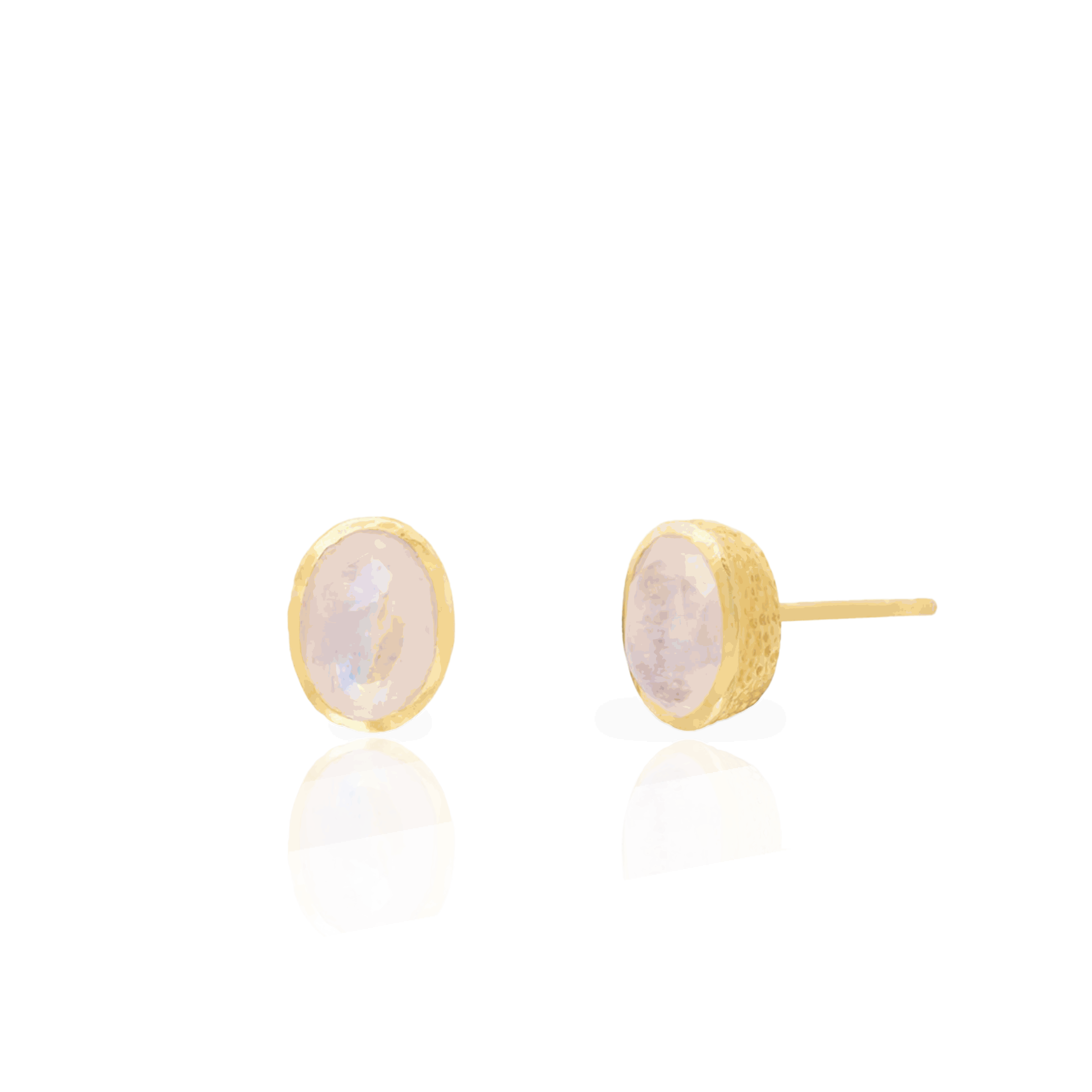 Kora sterling silver semi-precious gold plated studs