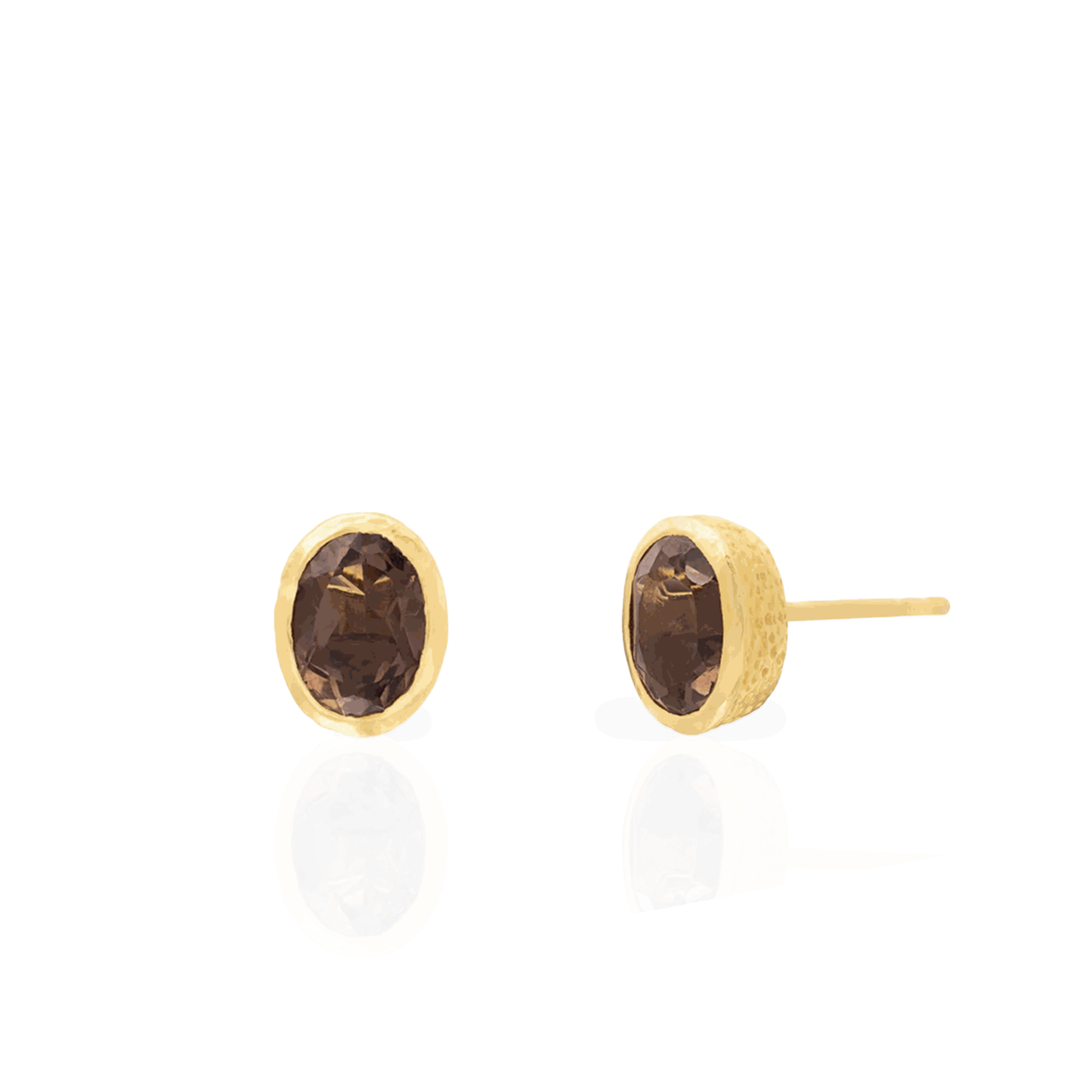 Kora sterling silver semi-precious gold plated studs