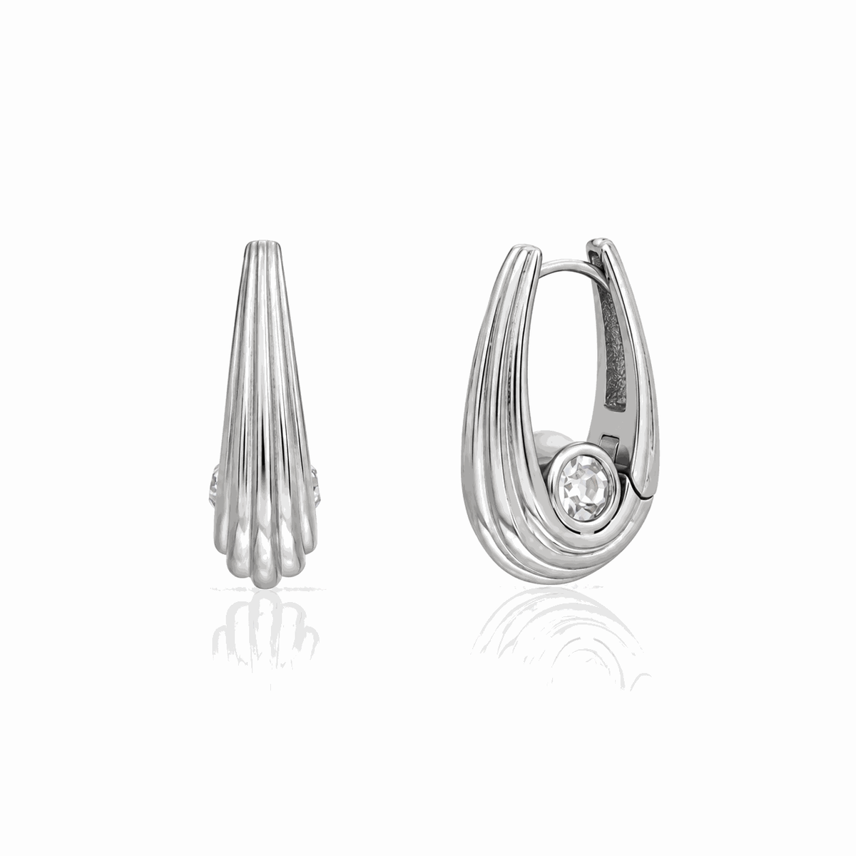 Luce crystal hoop earrings - Waterproof