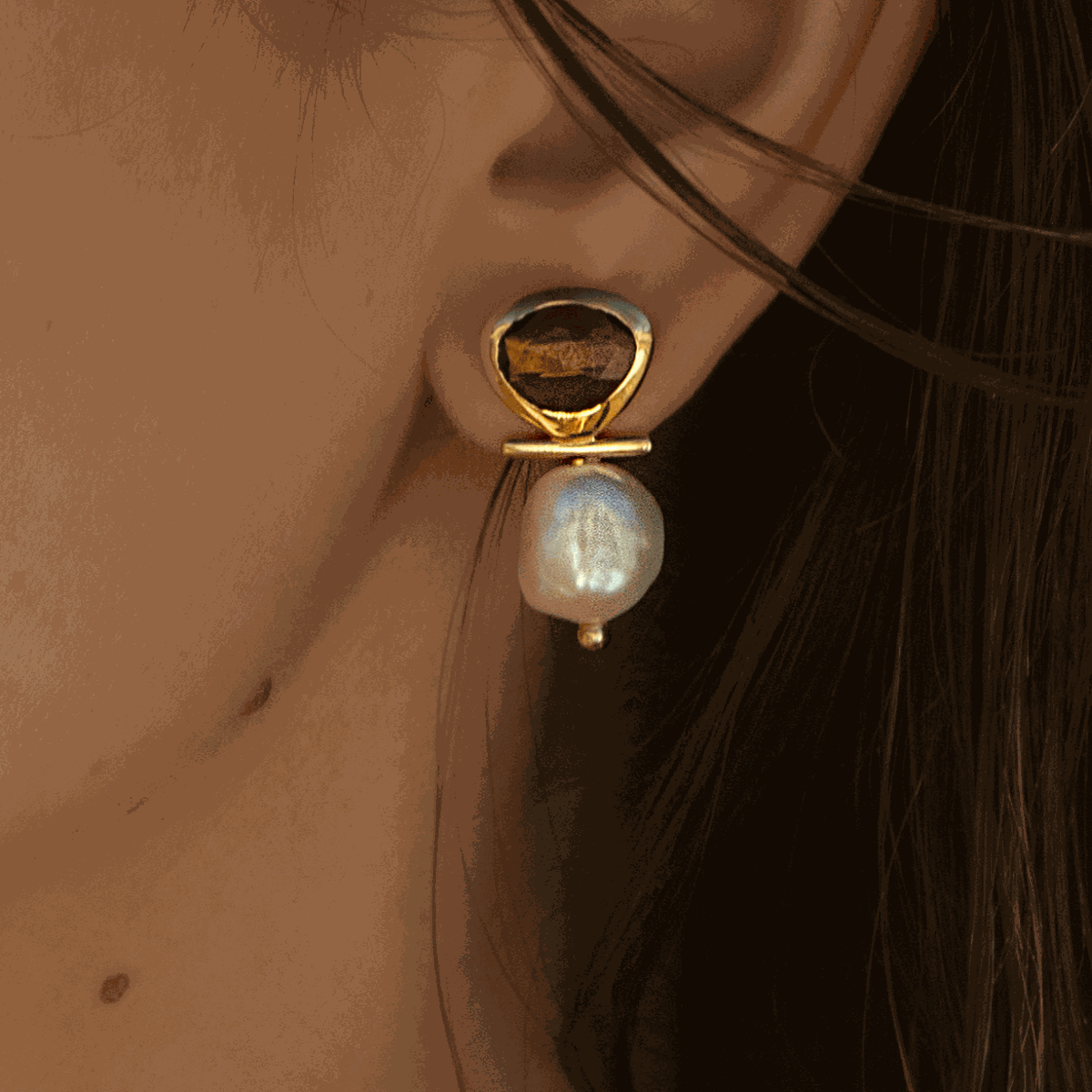 Estelle semi-precious stone earrings