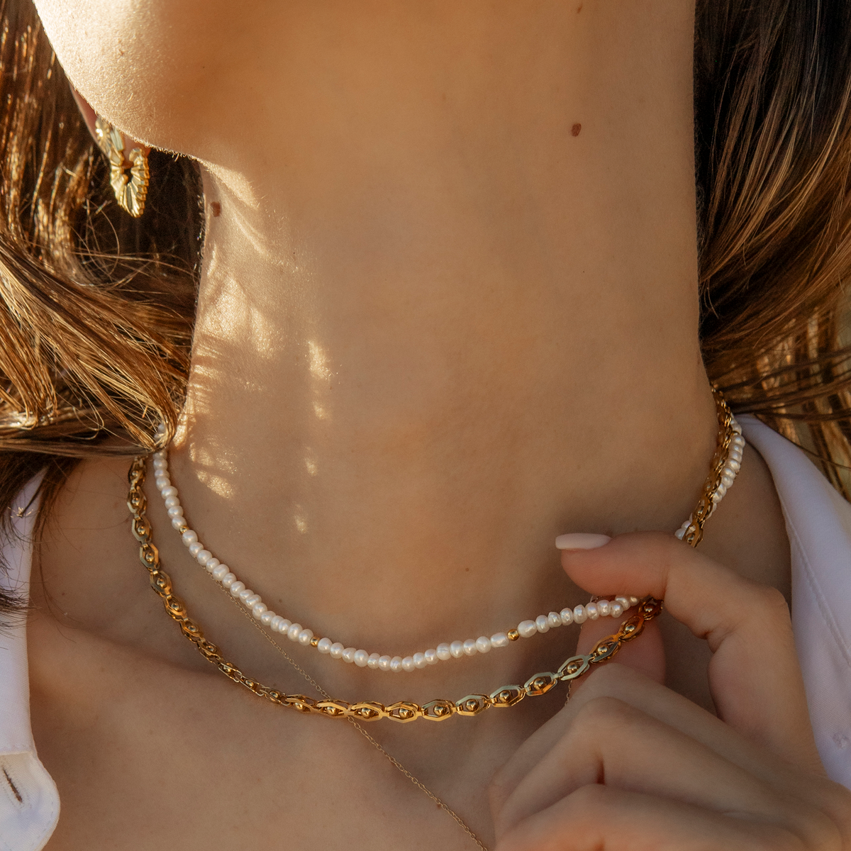 Klara gold vermeil semi precious necklace