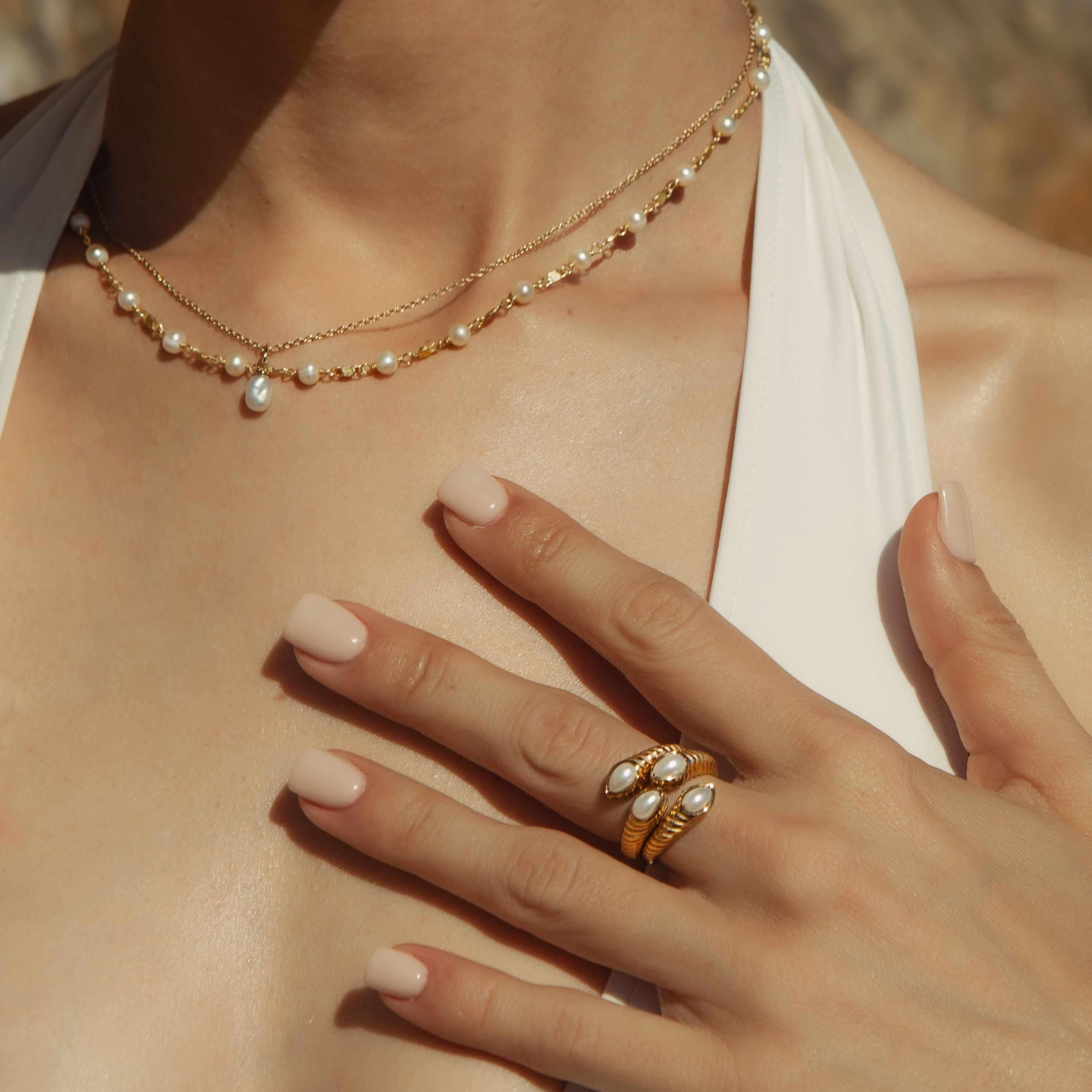 Tiel open tear drop ring - waterproof