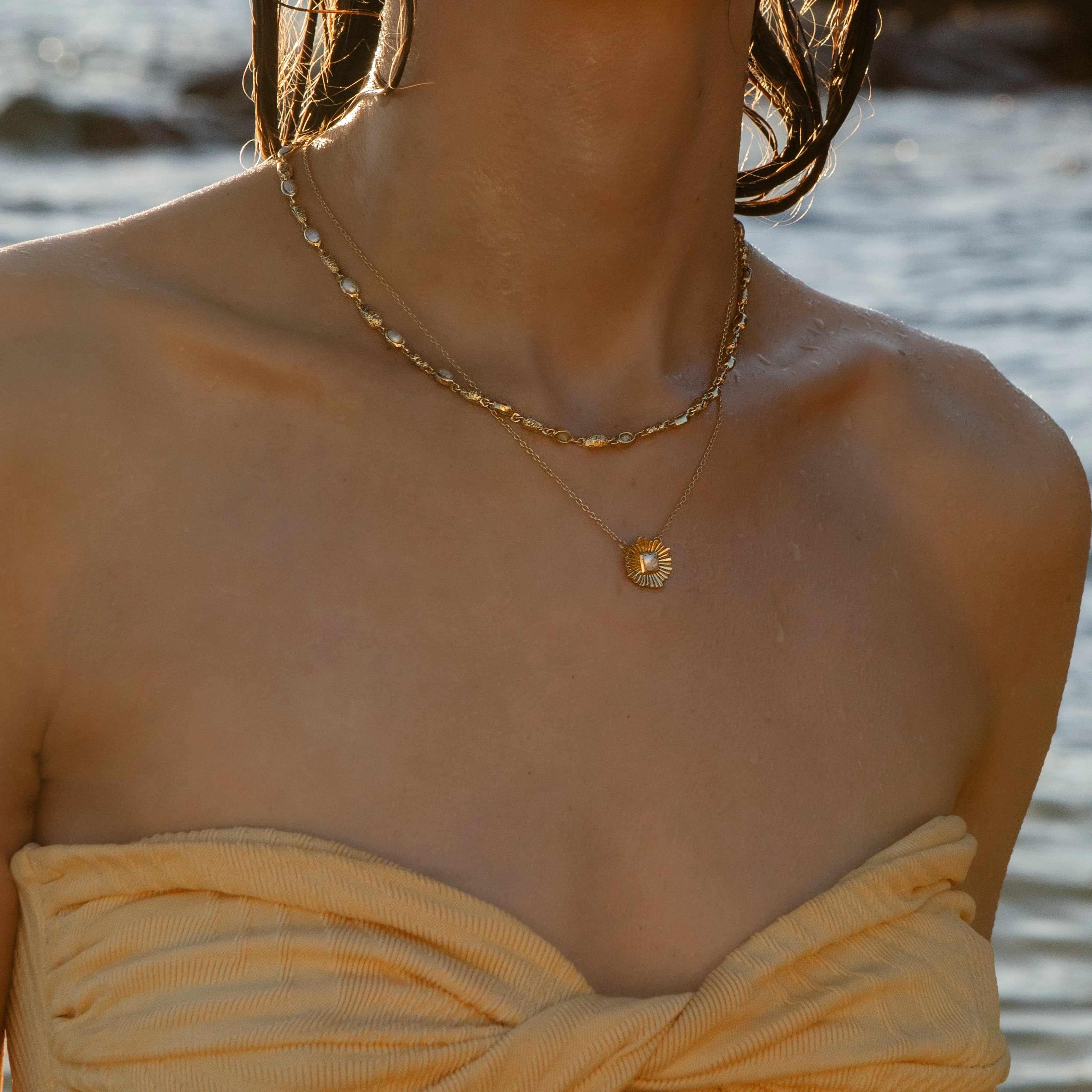 Azhar natural precious stone necklace