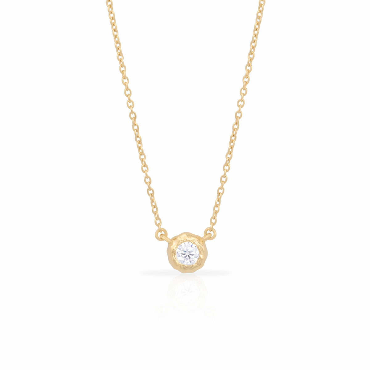Auric Moissanite Necklace Gold Vermeil | MEZI | MEZI