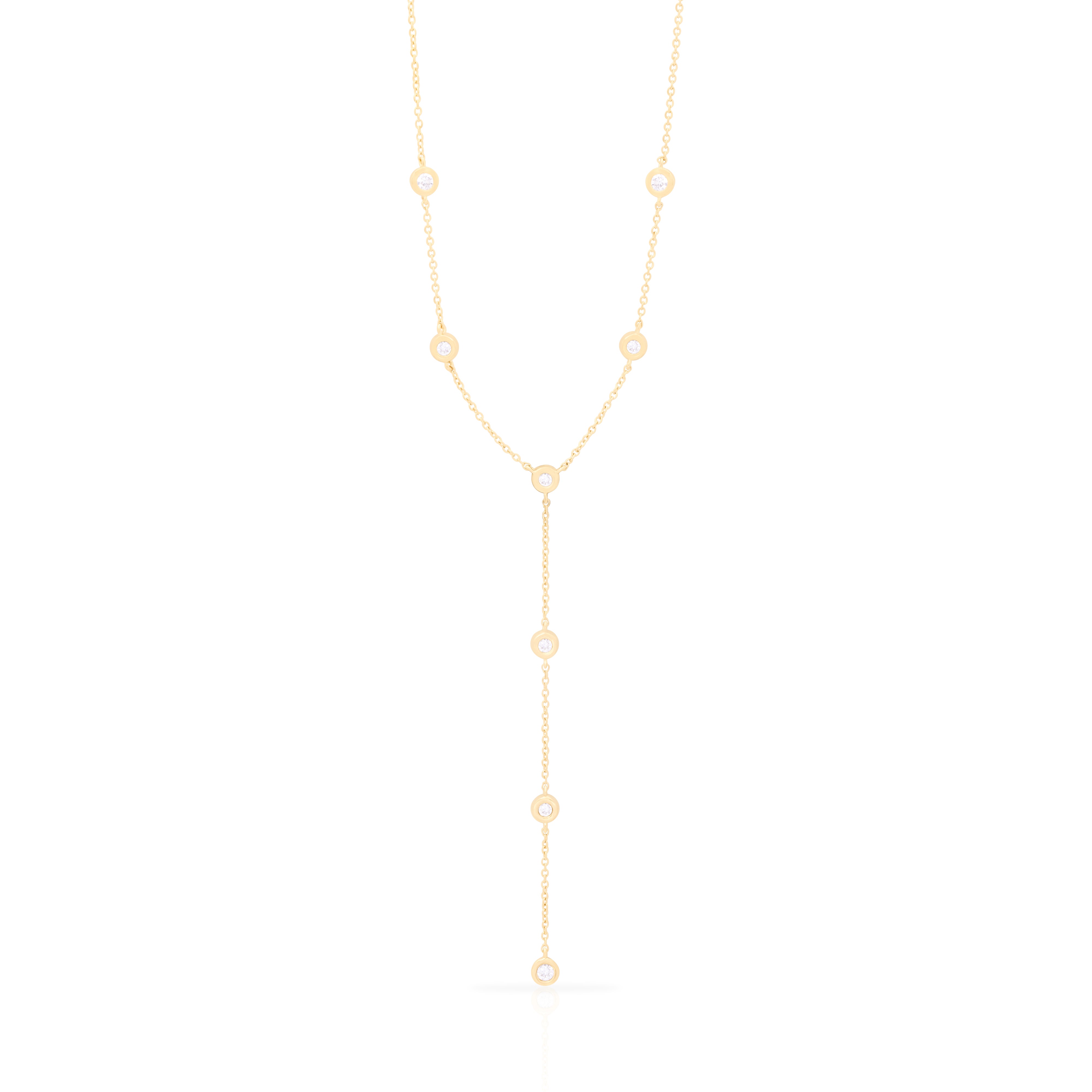 Tora moissanite lariat necklace
