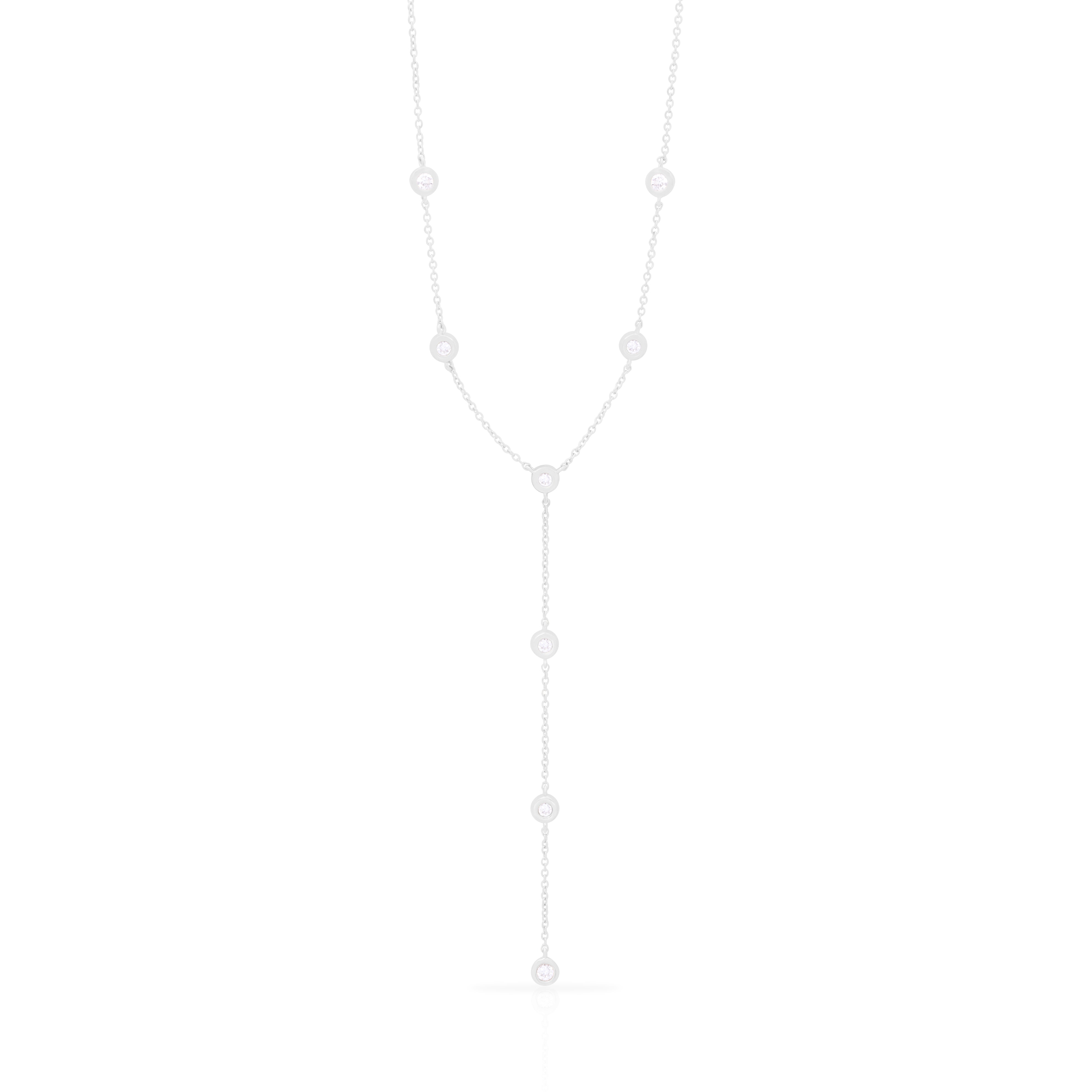 Tora moissanite lariat necklace
