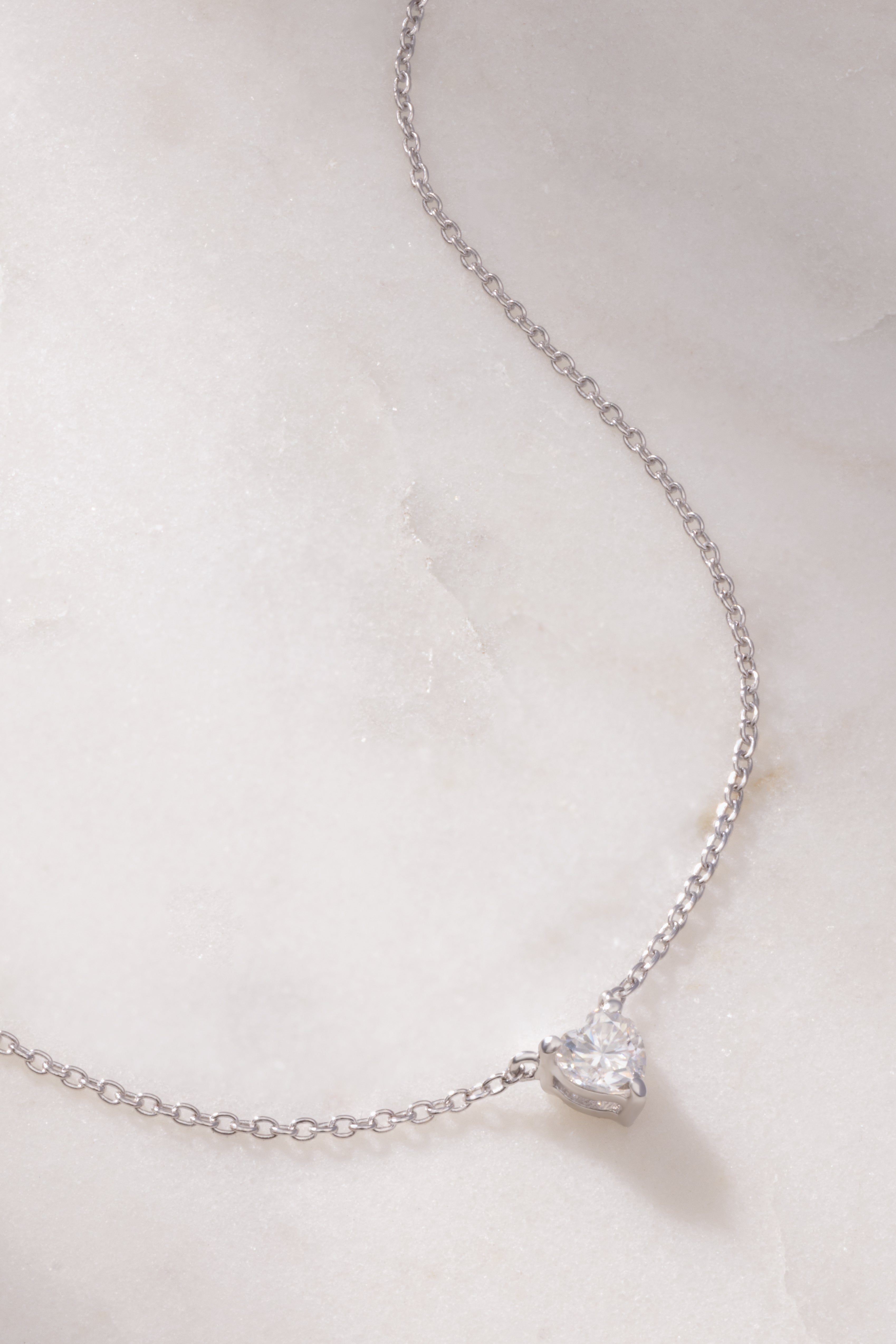 Illume Heart Moissanite Pendant | MEZI