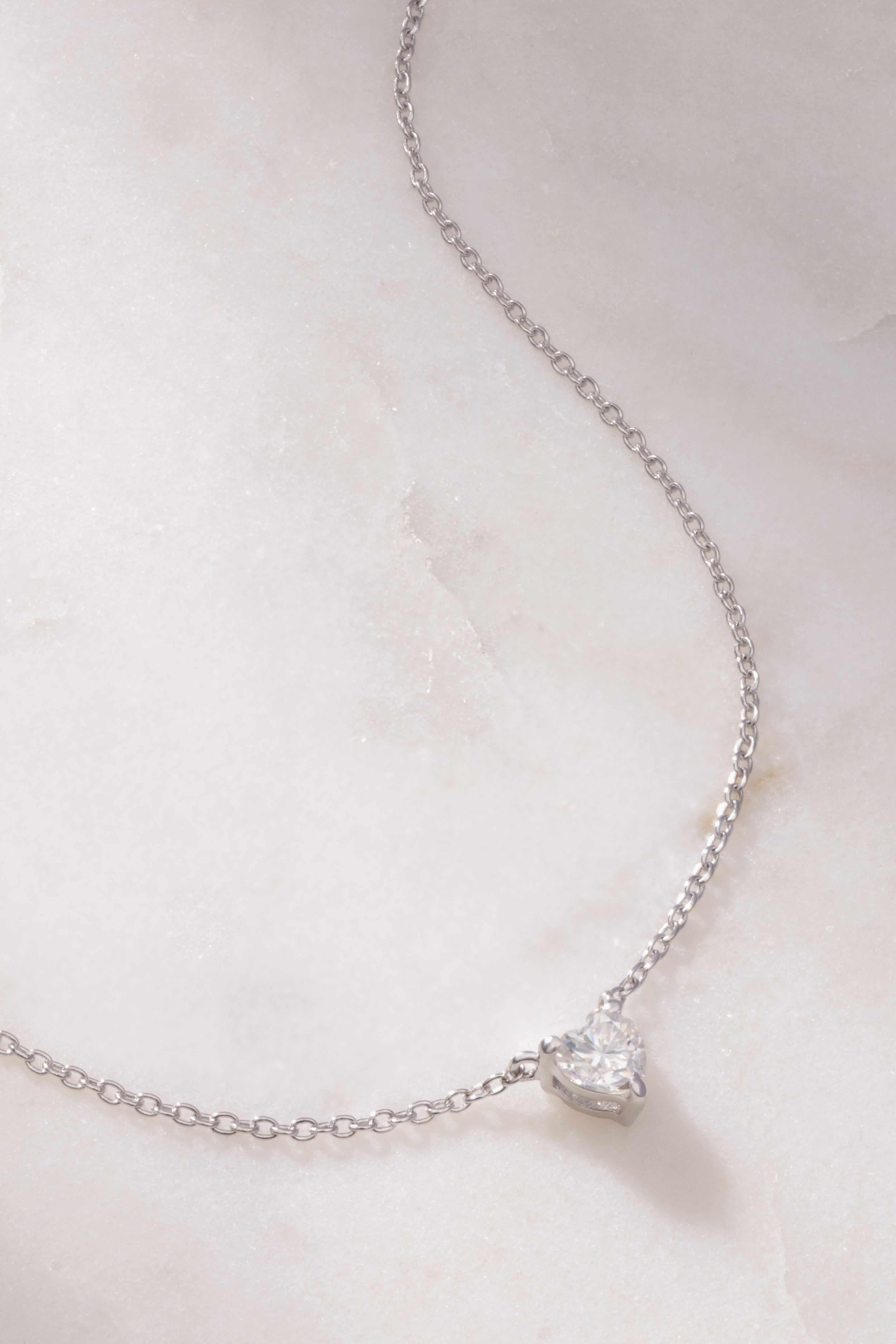 Illume Heart Moissanite Pendant | MEZI