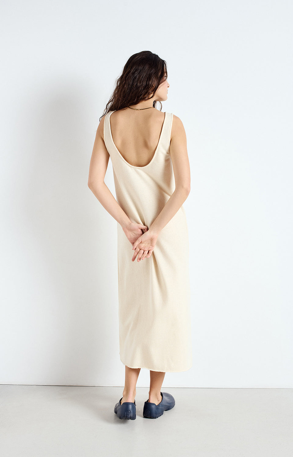 American Vintage AV LE VESTIAIRE OFY14AE25 ROBE LONGUE DROITE DEBARDEUR COL BATEAU