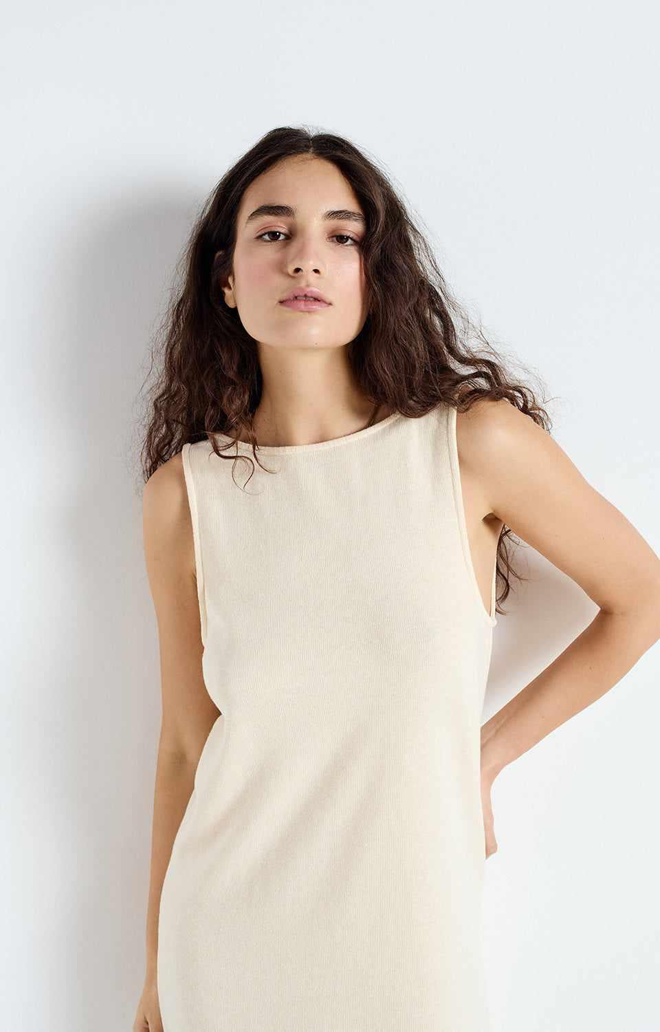 American Vintage AV LE VESTIAIRE OFY14AE25 ROBE LONGUE DROITE DEBARDEUR COL BATEAU