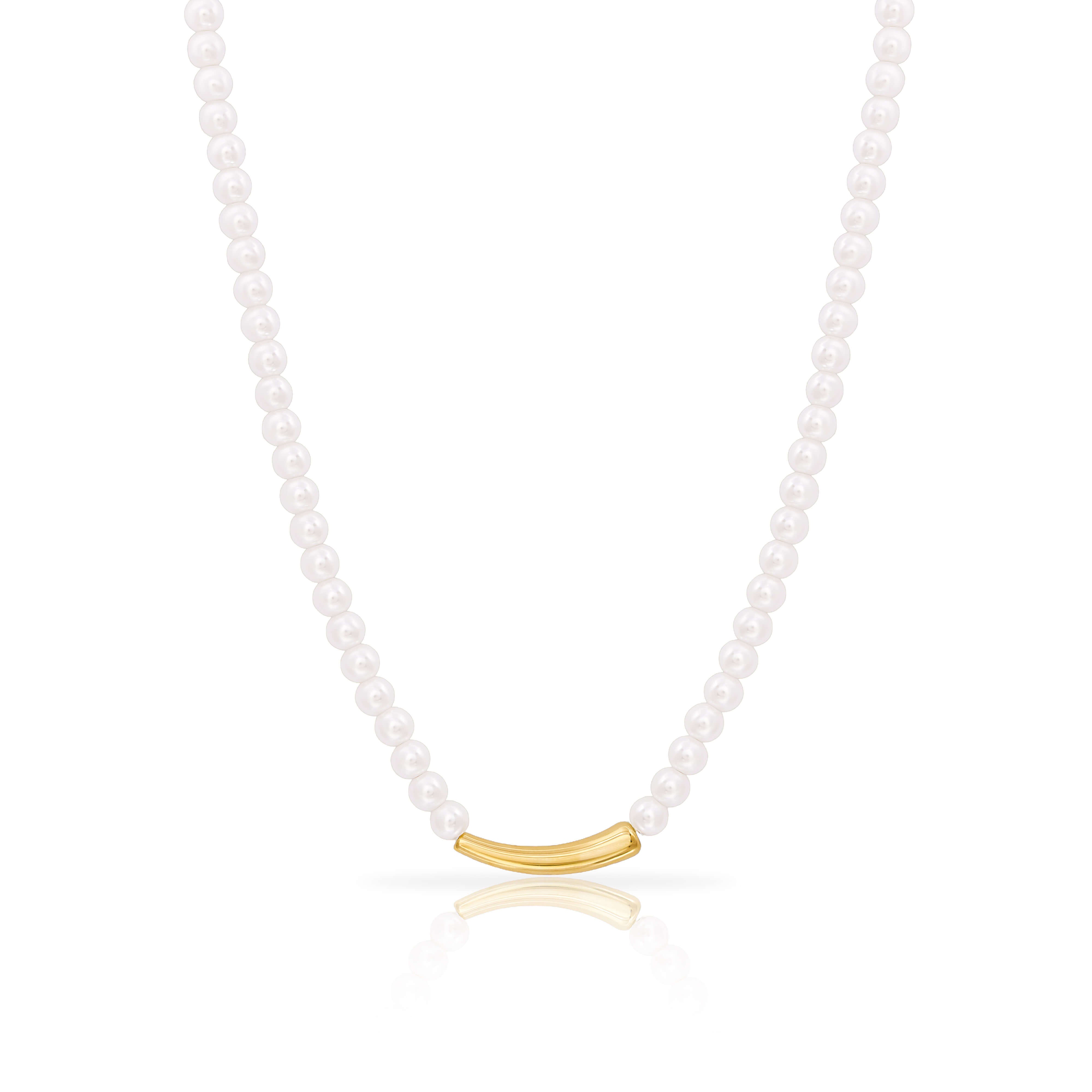 Zahi gold pearl necklace | waterproof