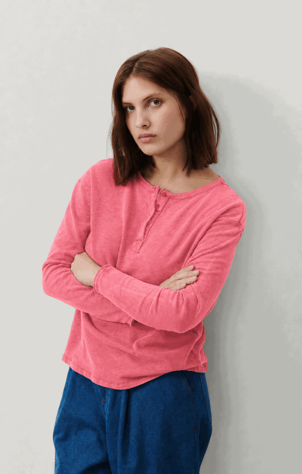 Pink Buttoned Shirt Long Sleeve