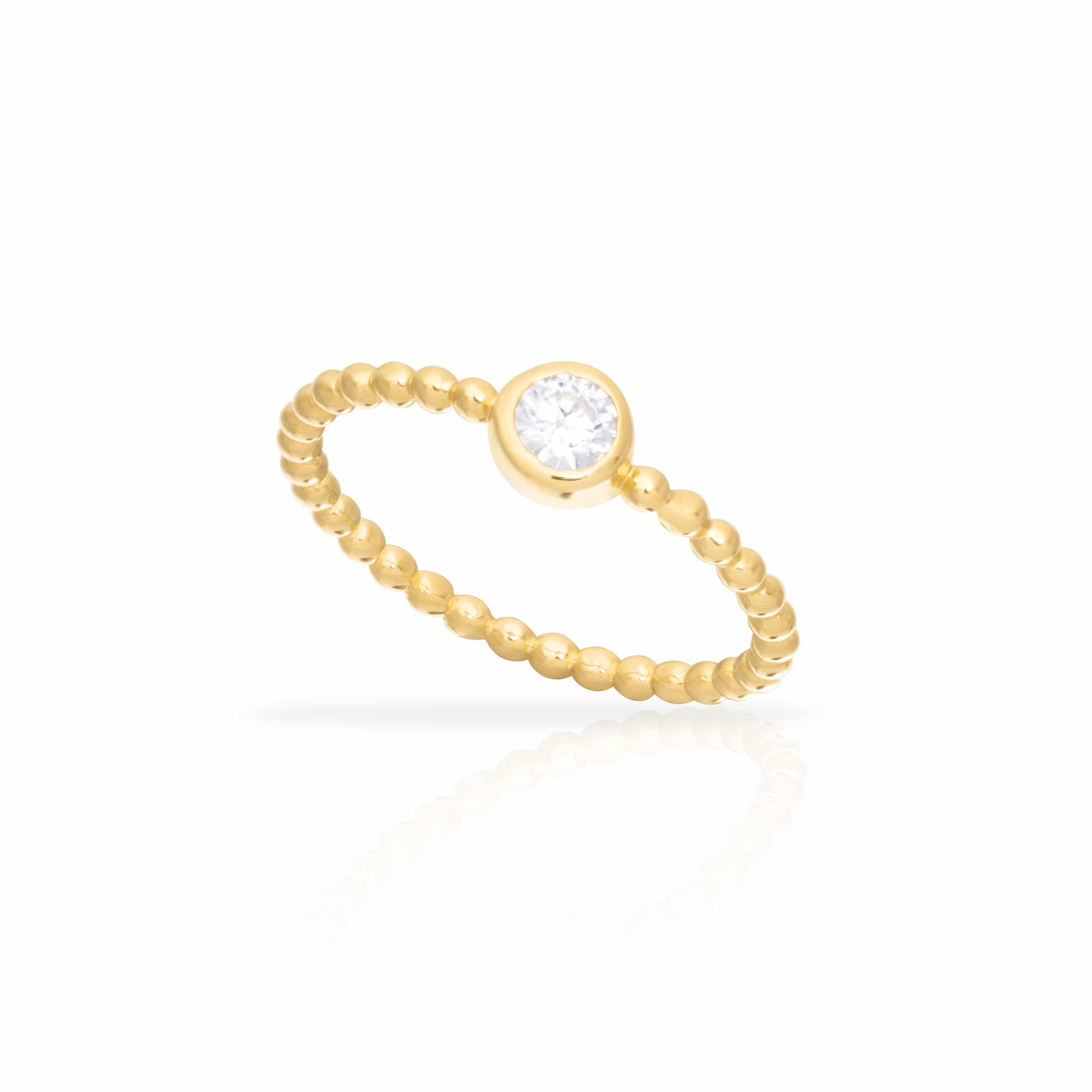 Astra bezel moissanite ring