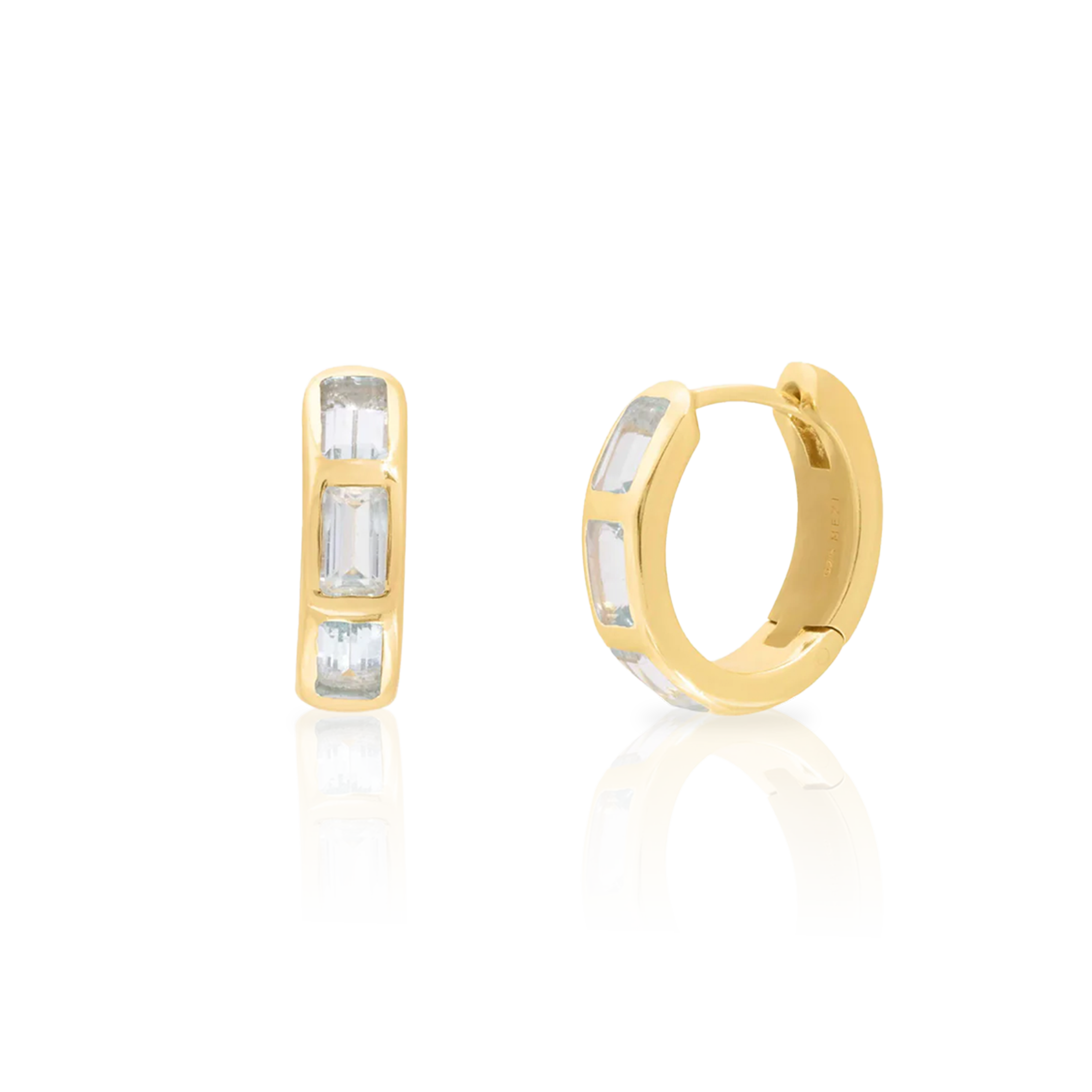 Siena semi-precious hoop earring Sterling silver gold plated