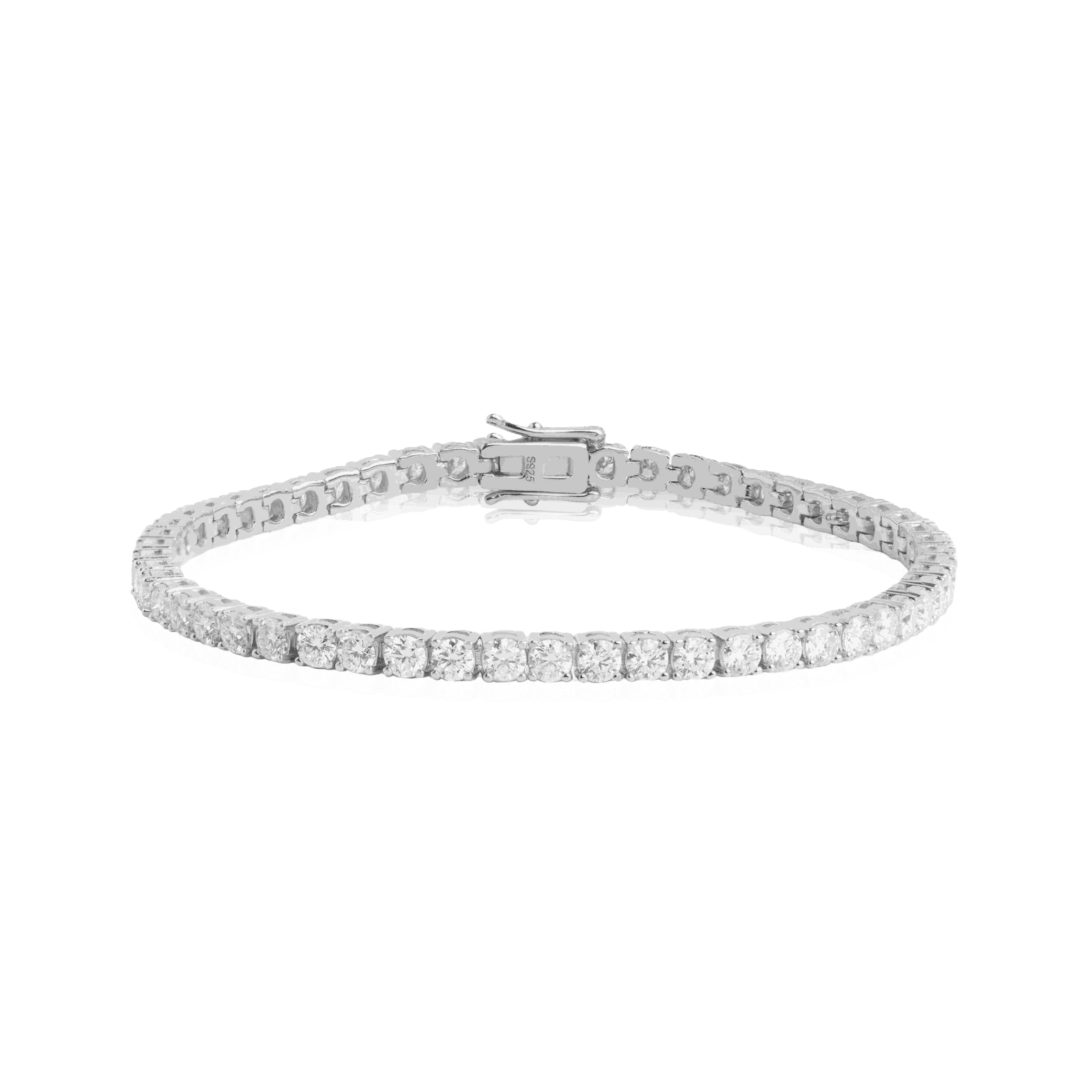 Stellar Moissanite sterling silver tennis bracelet