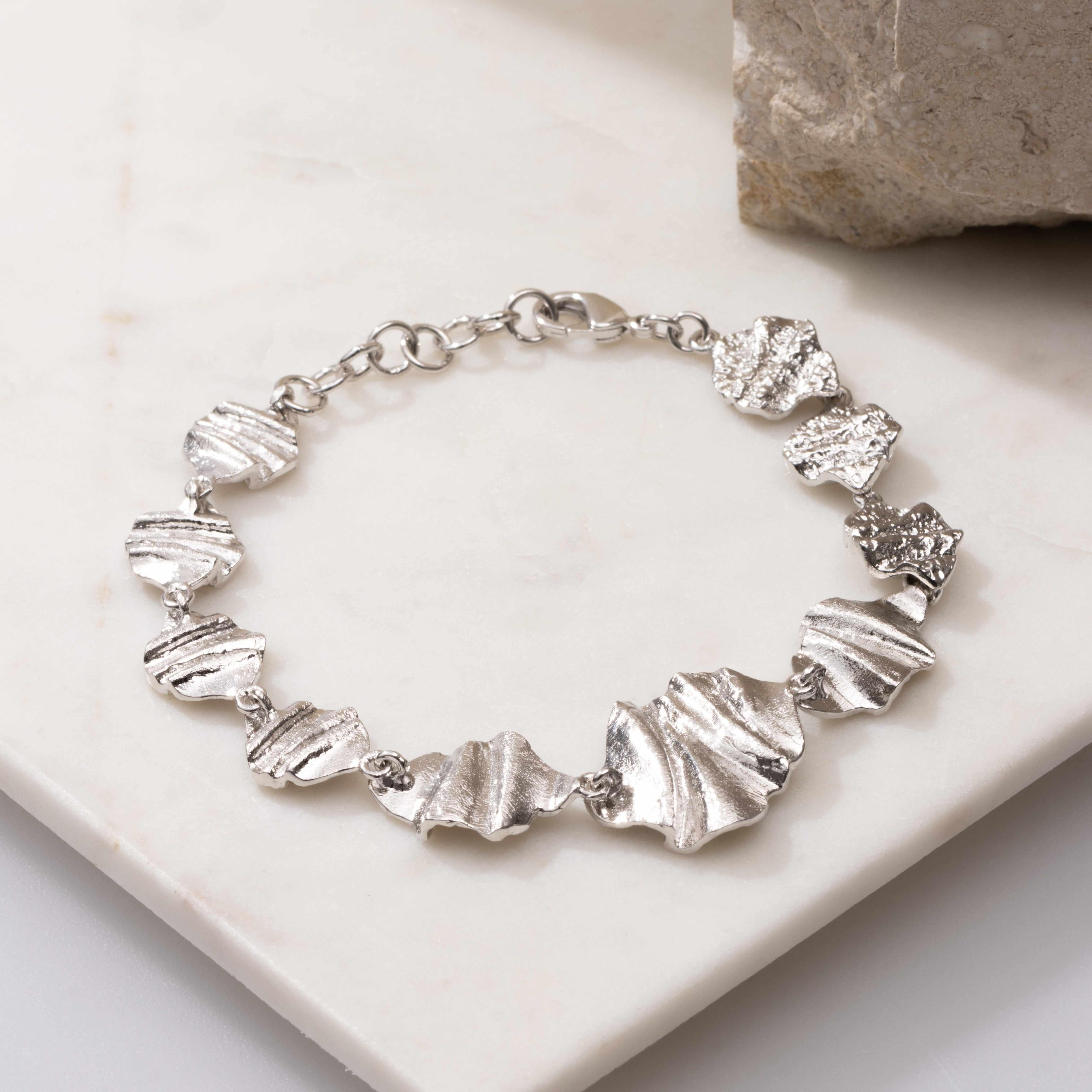 Gold Isra textured gold plated bracelet - Jewellery | Mezi | MEZI