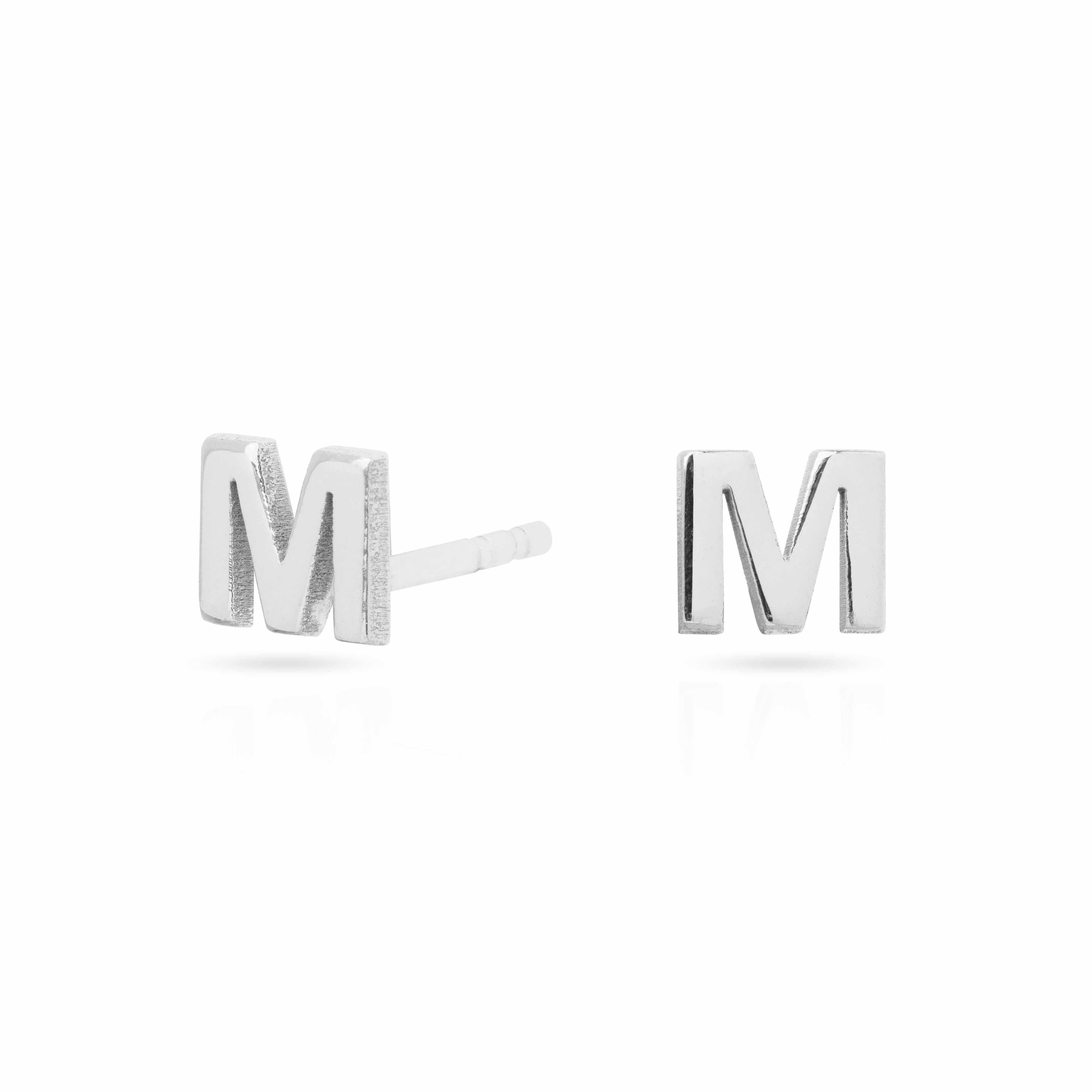 Initial Silver Plain Stud | MEZI