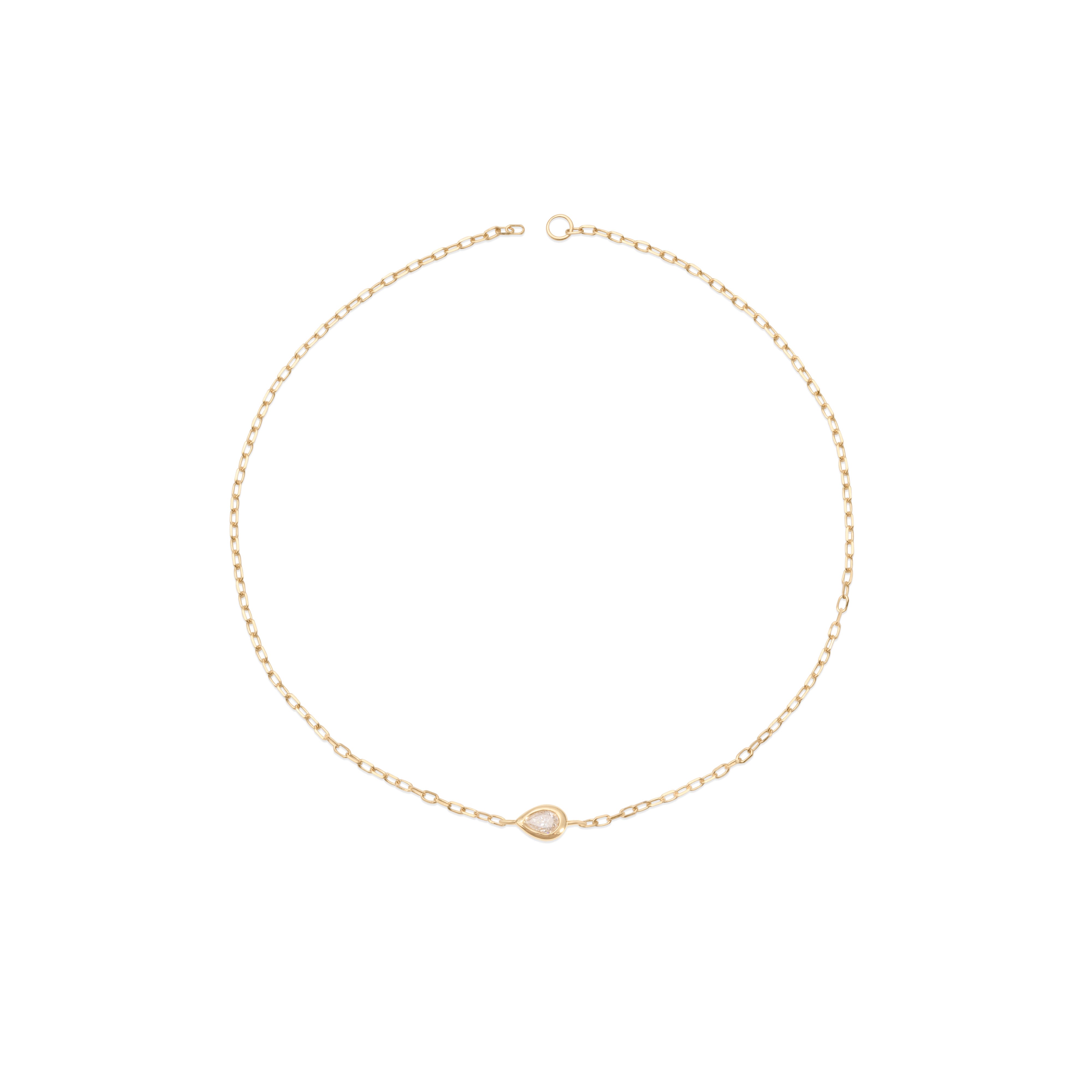 Teardrop Moissanite Permanent Bracelet in 14k Gold – Mezi
