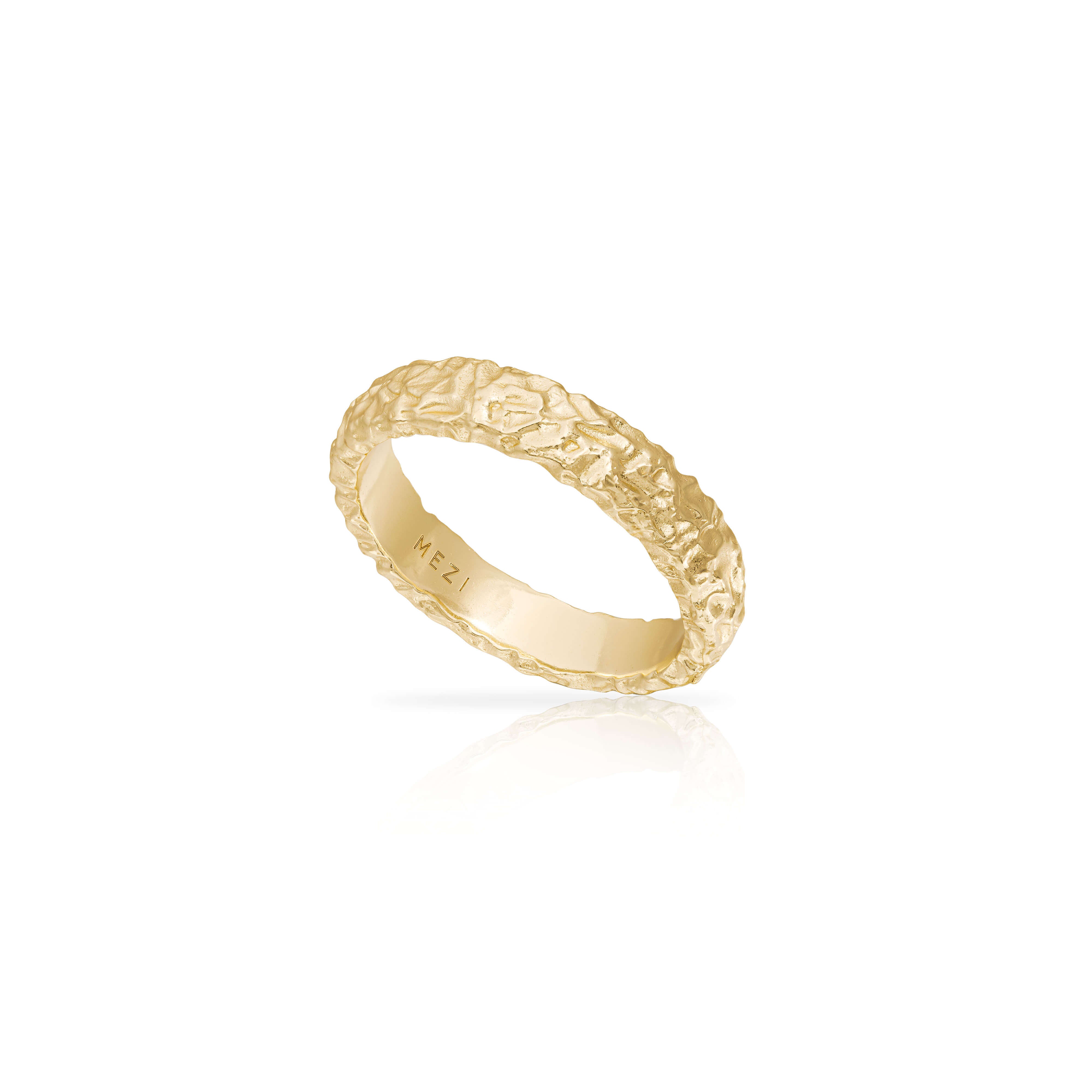 Jessa textured gold ring