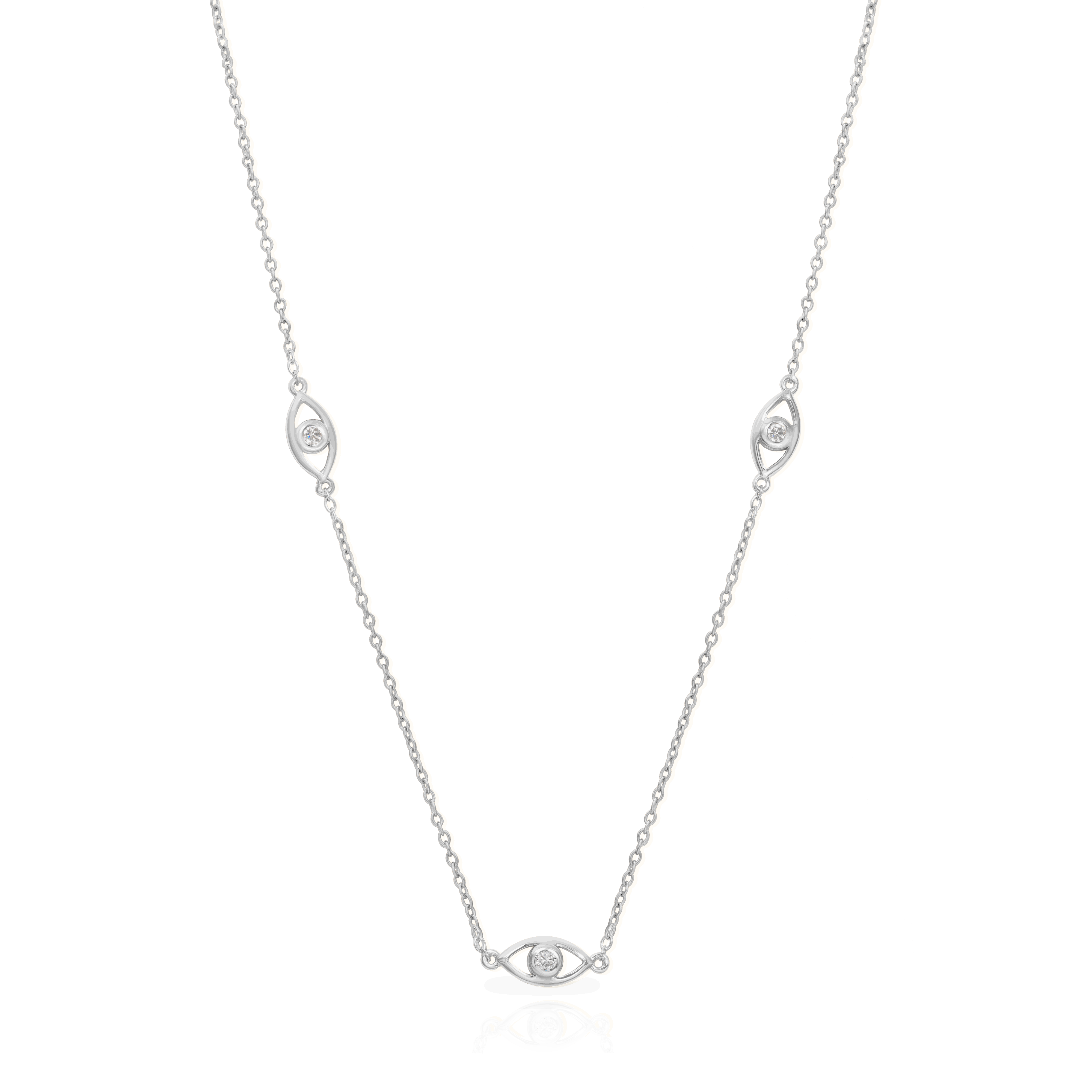 Asteria Moissanite Evil Eye Necklace