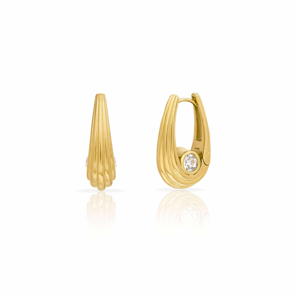 Luce crystal hoop earrings - Waterproof