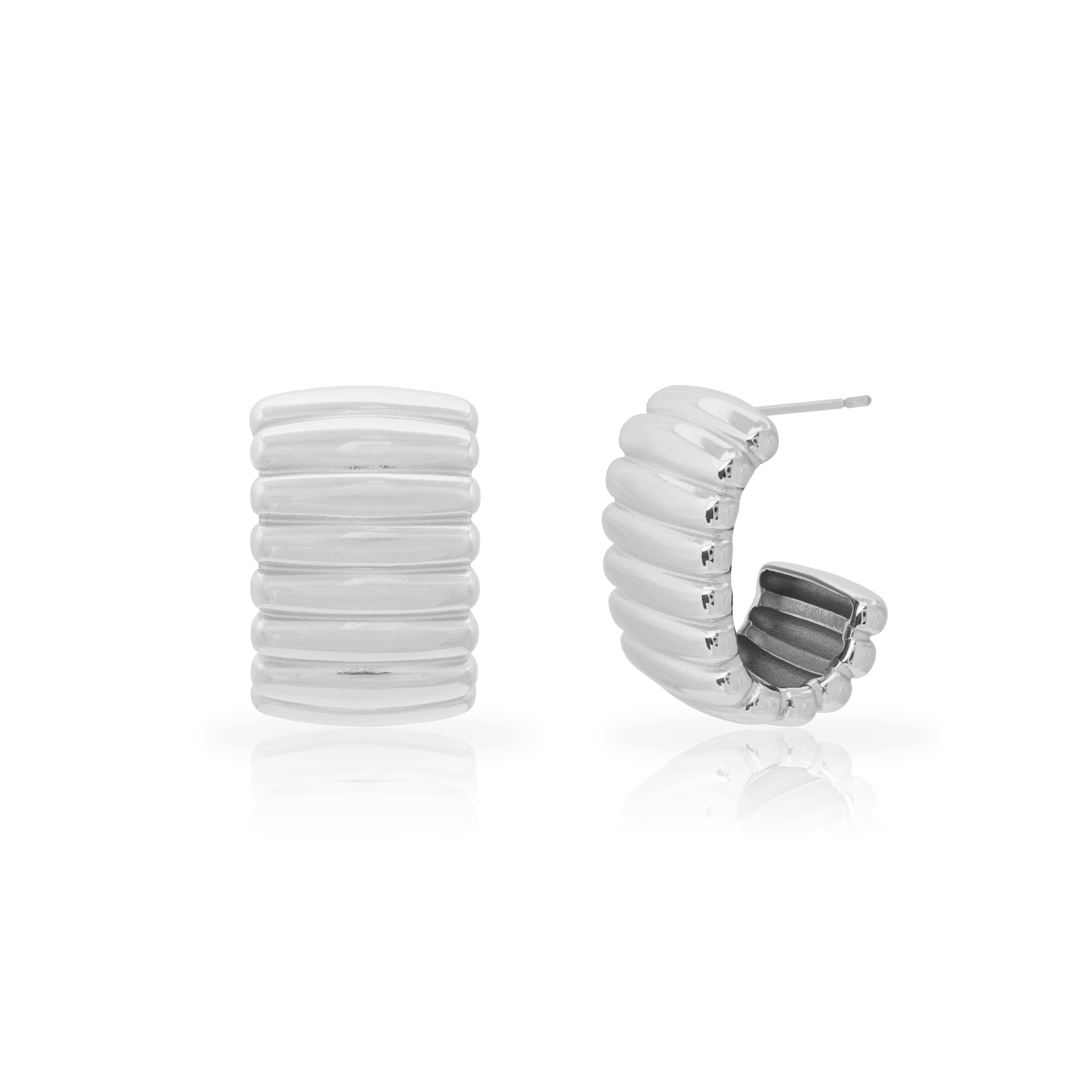 Vista ridge textured hoop earrings - waterproof