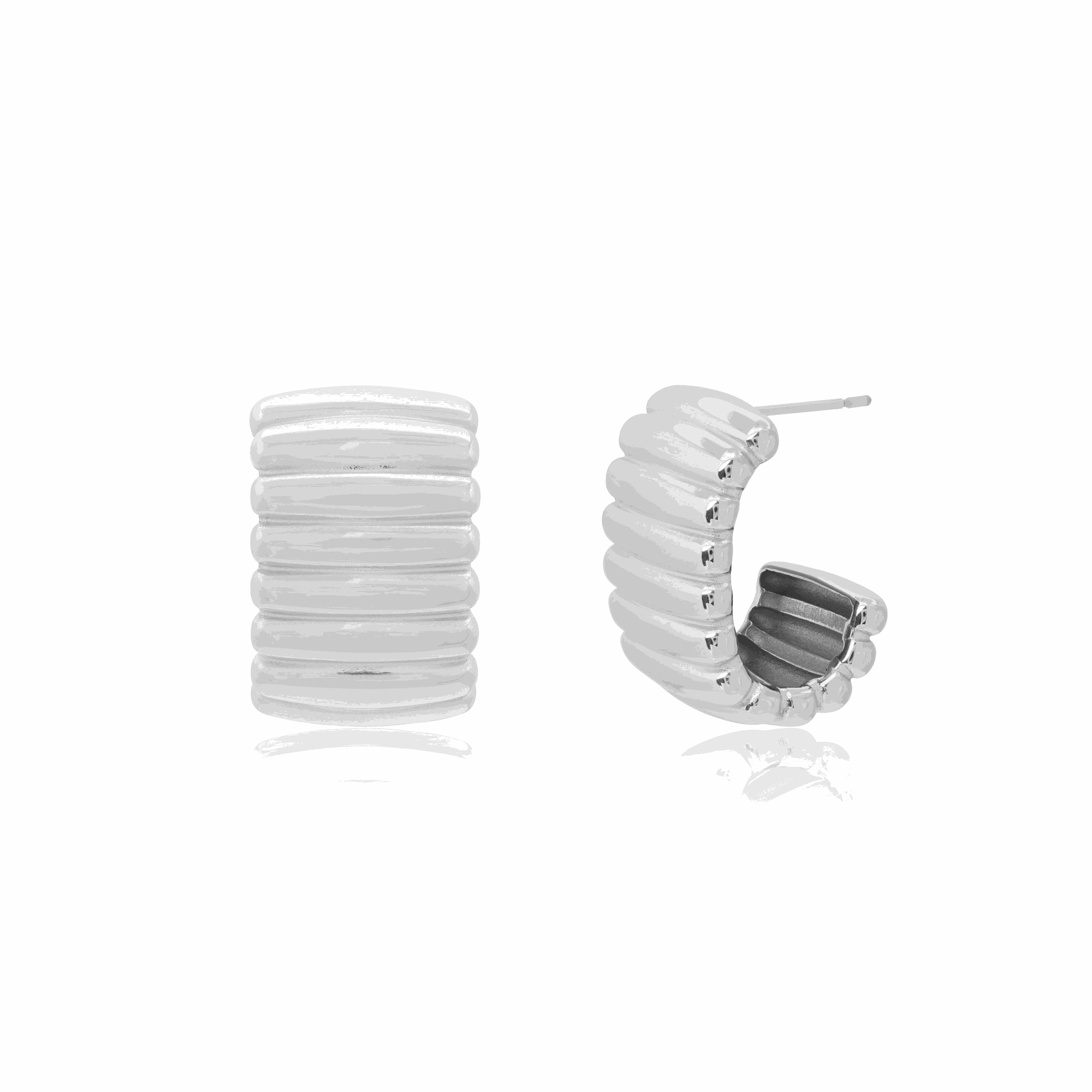 Vista ridge textured hoop earrings - waterproof