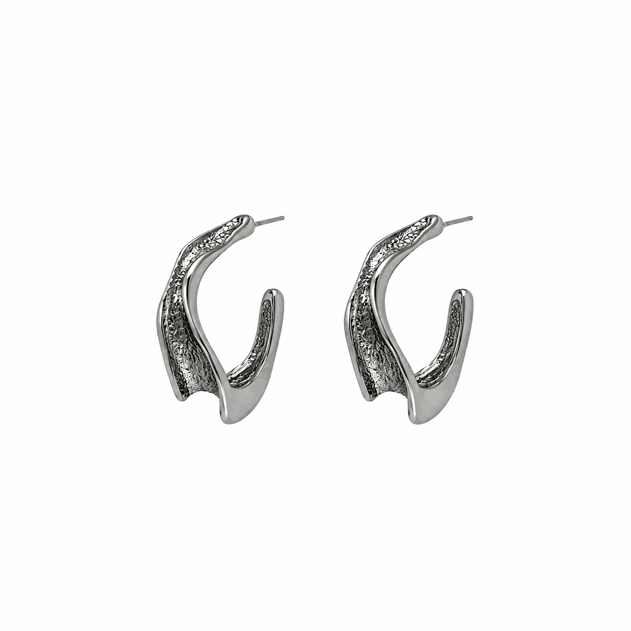 Zeila twist hoop earrings