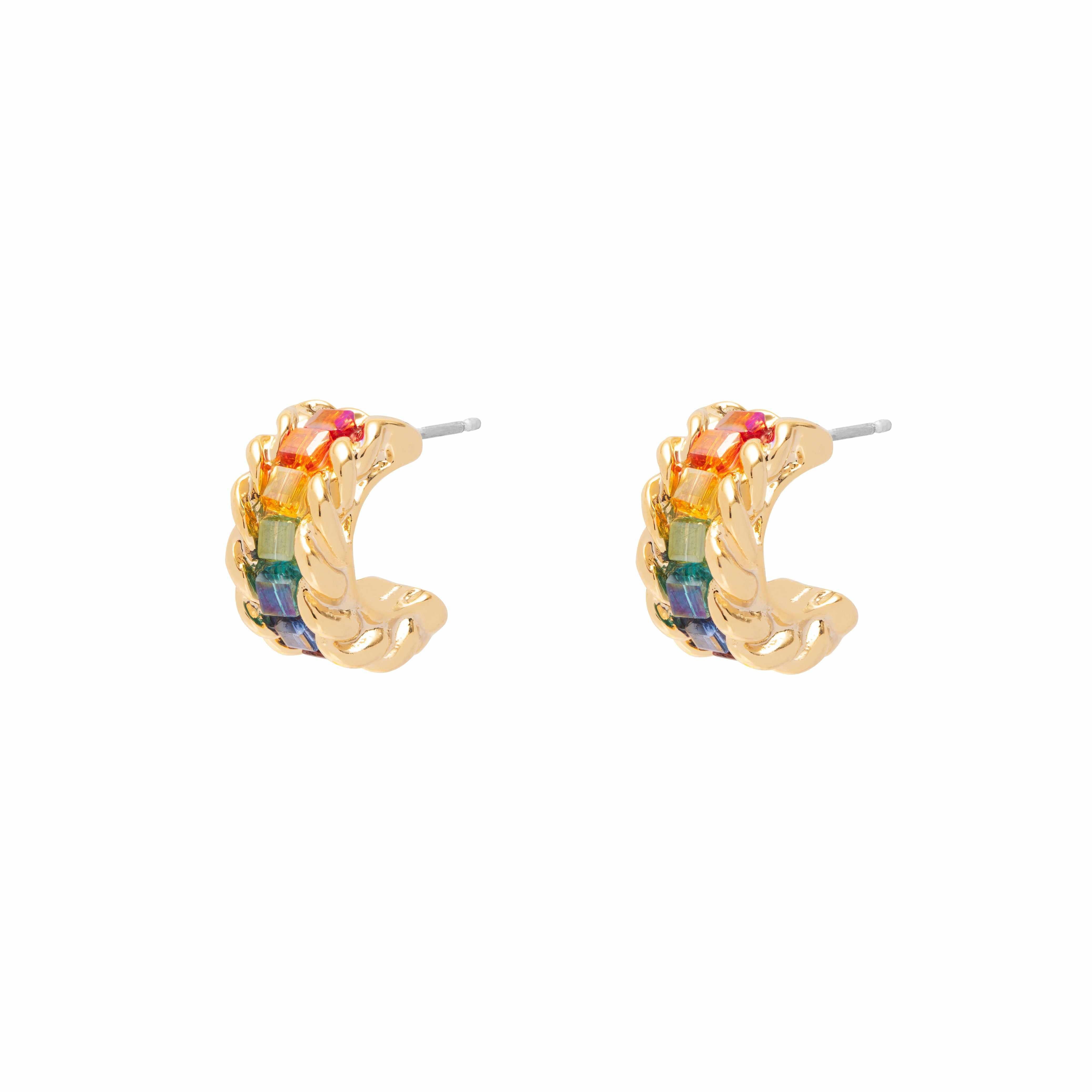 Anwen coloured crystal hoops