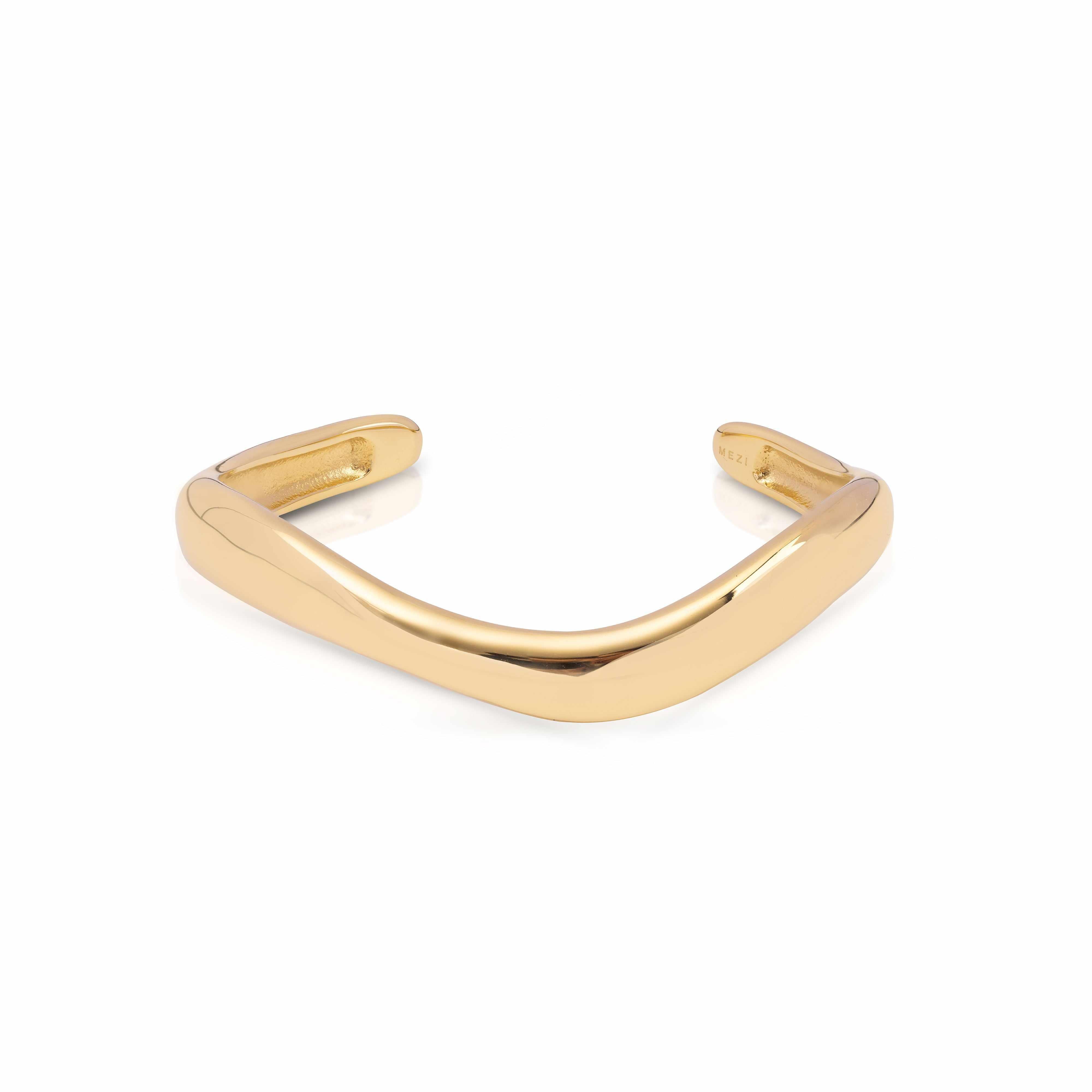Gold Lora Cuff Waterproof Bracelet - Jewellery | Mezi | MEZI