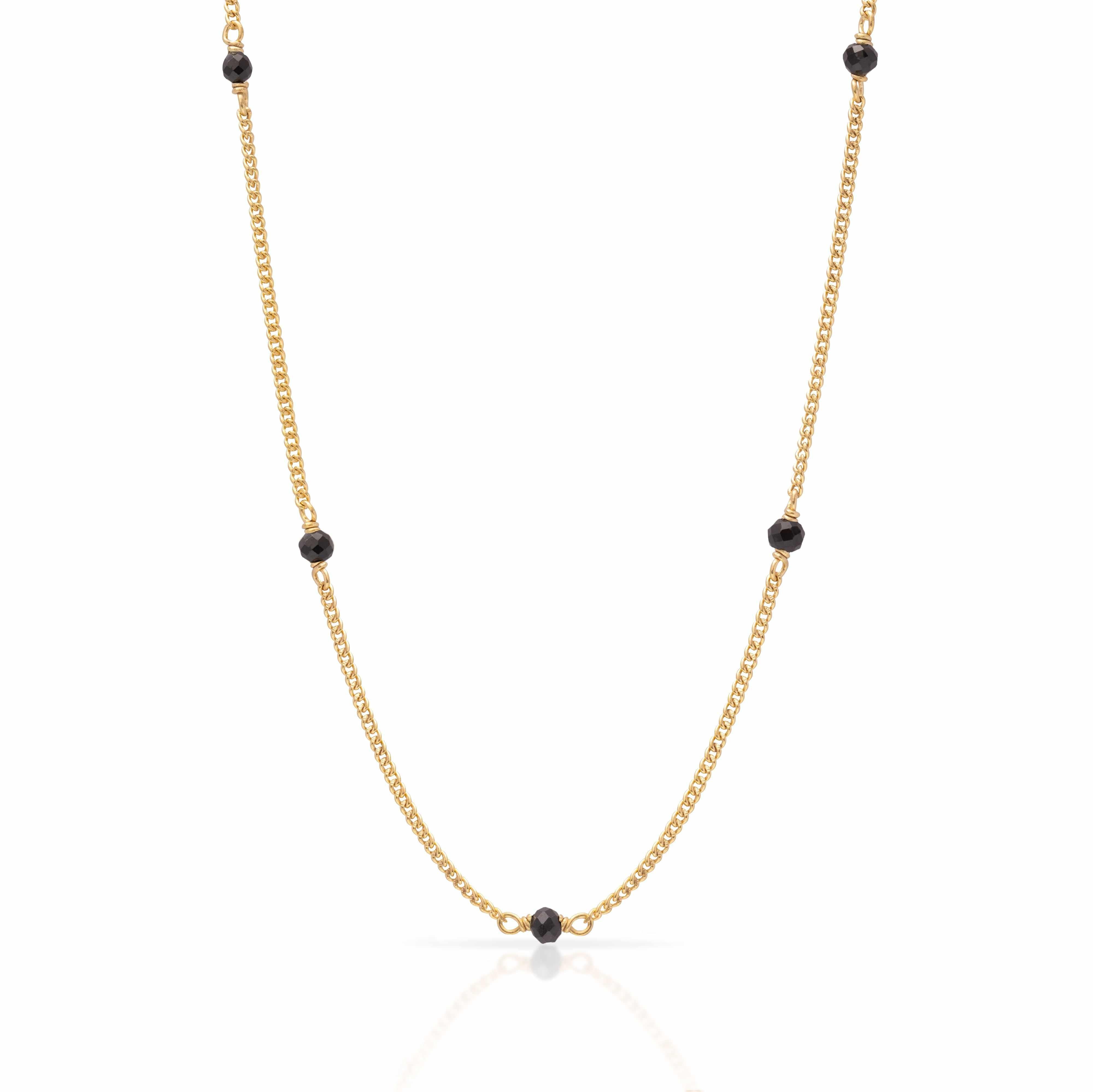 Gold Amalia Natural Stone Necklace - Jewellery | Mezi | MEZI