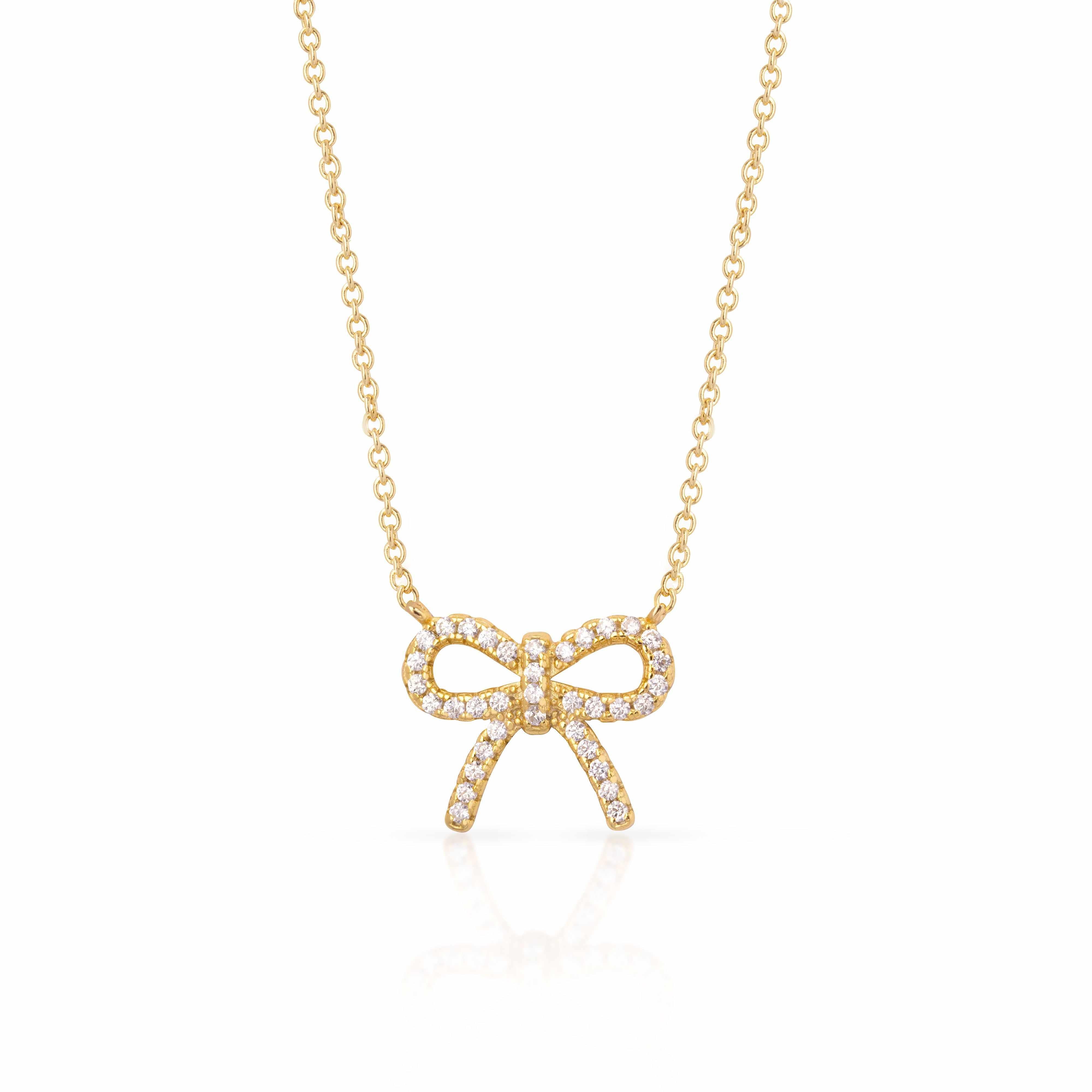 Bow pendant cz