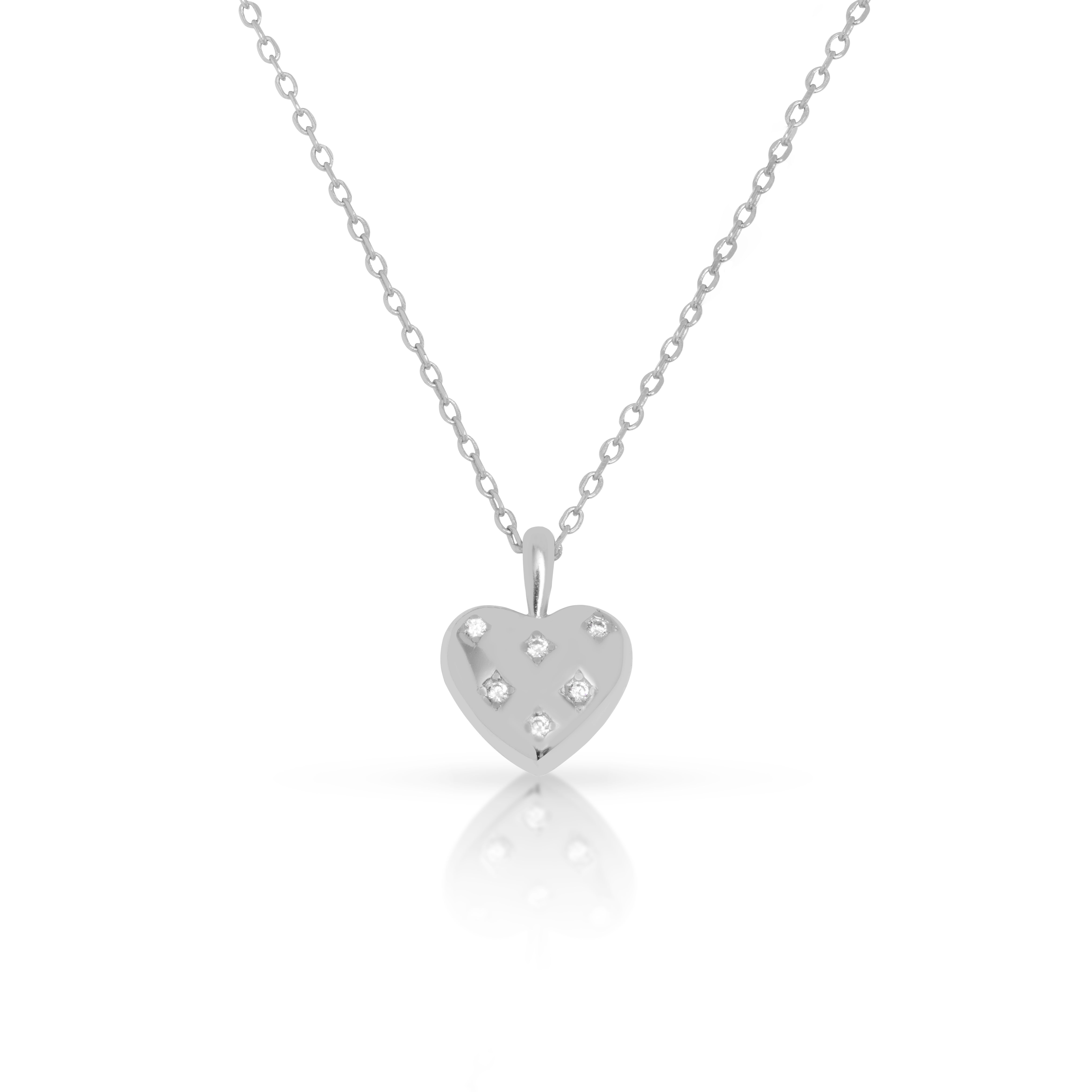Calby heart cubic zirconia pendant