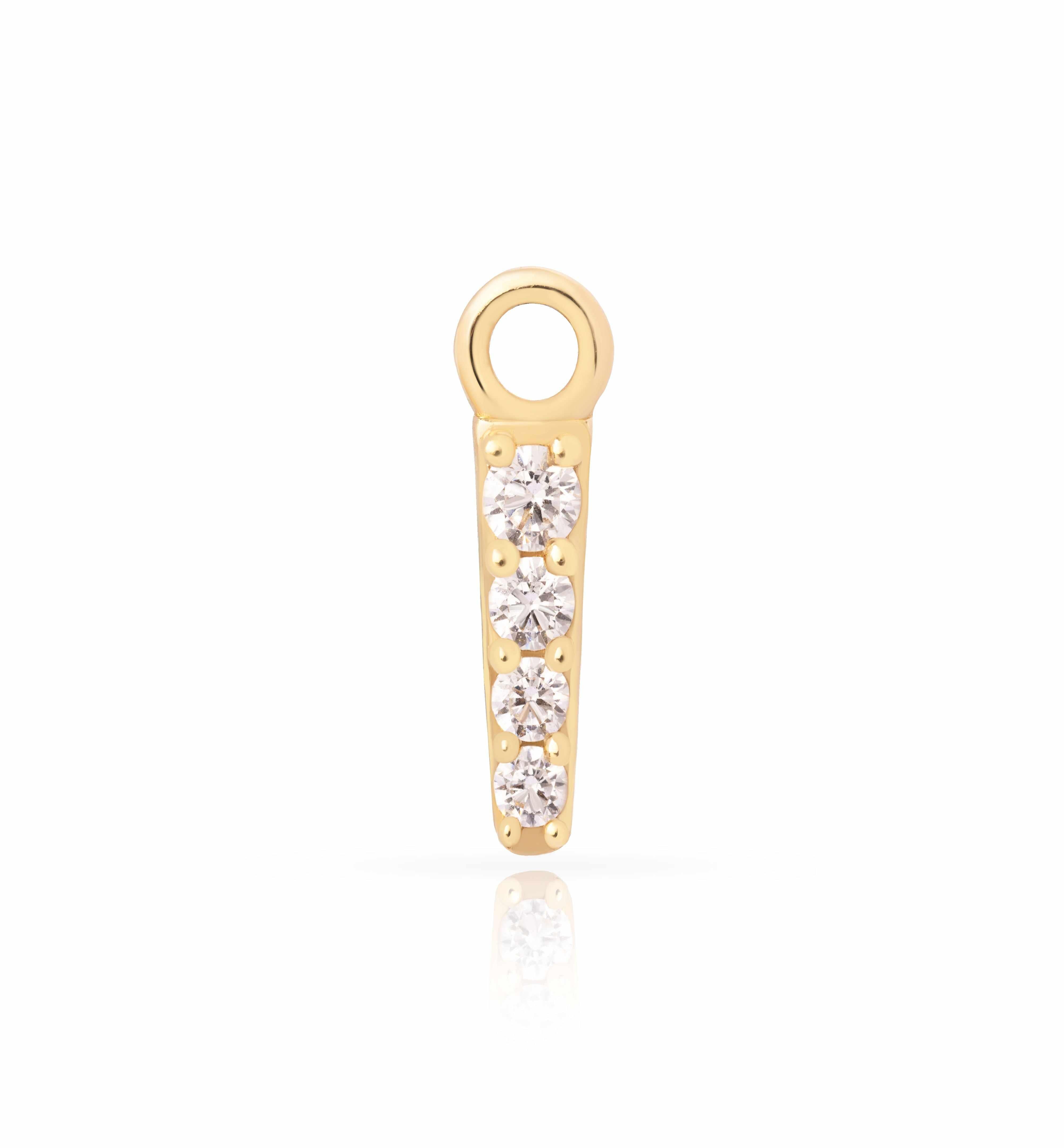 Tapered Pave Drop Charm