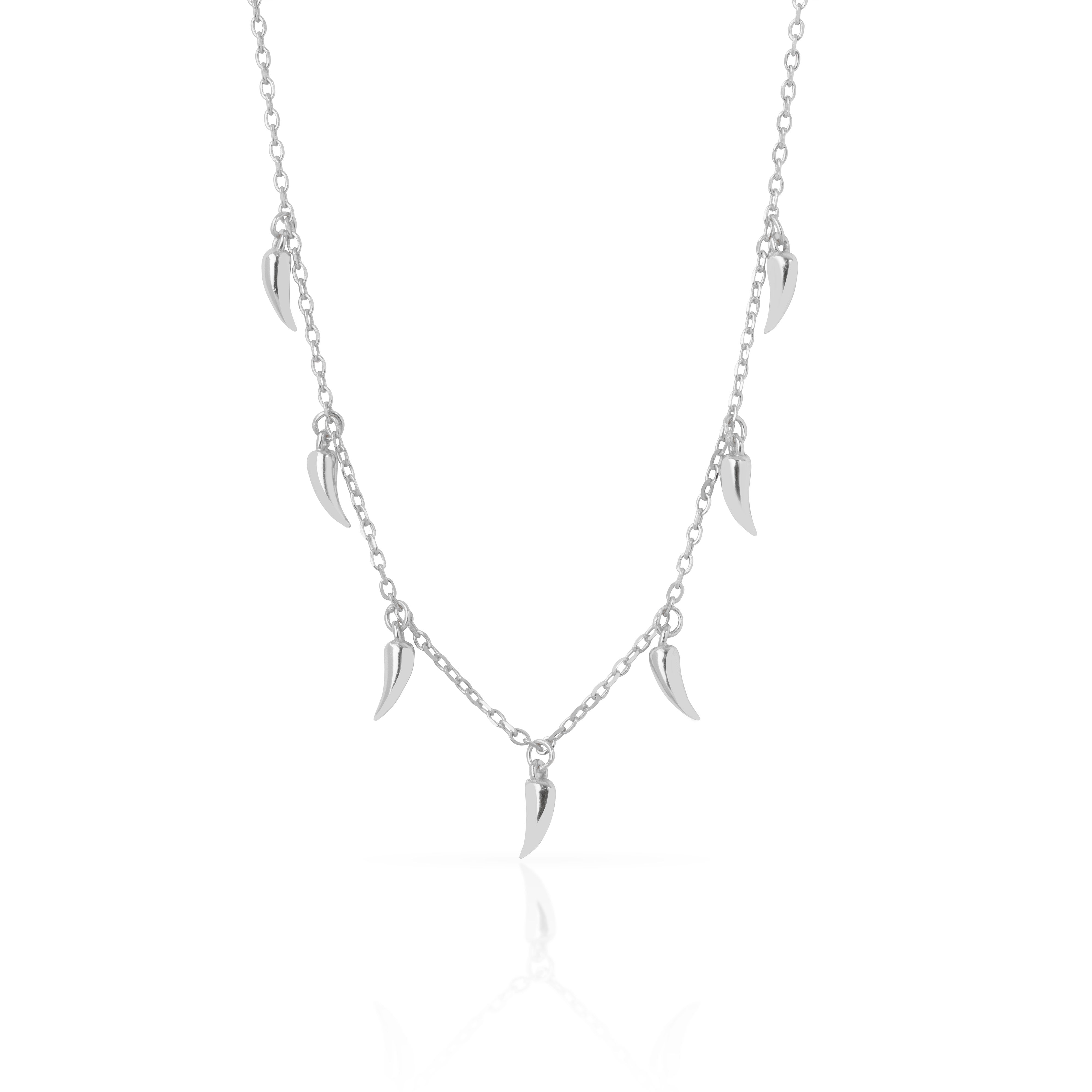 Chilli Charm Sterling Silver Gold Plated Necklace | MEZI