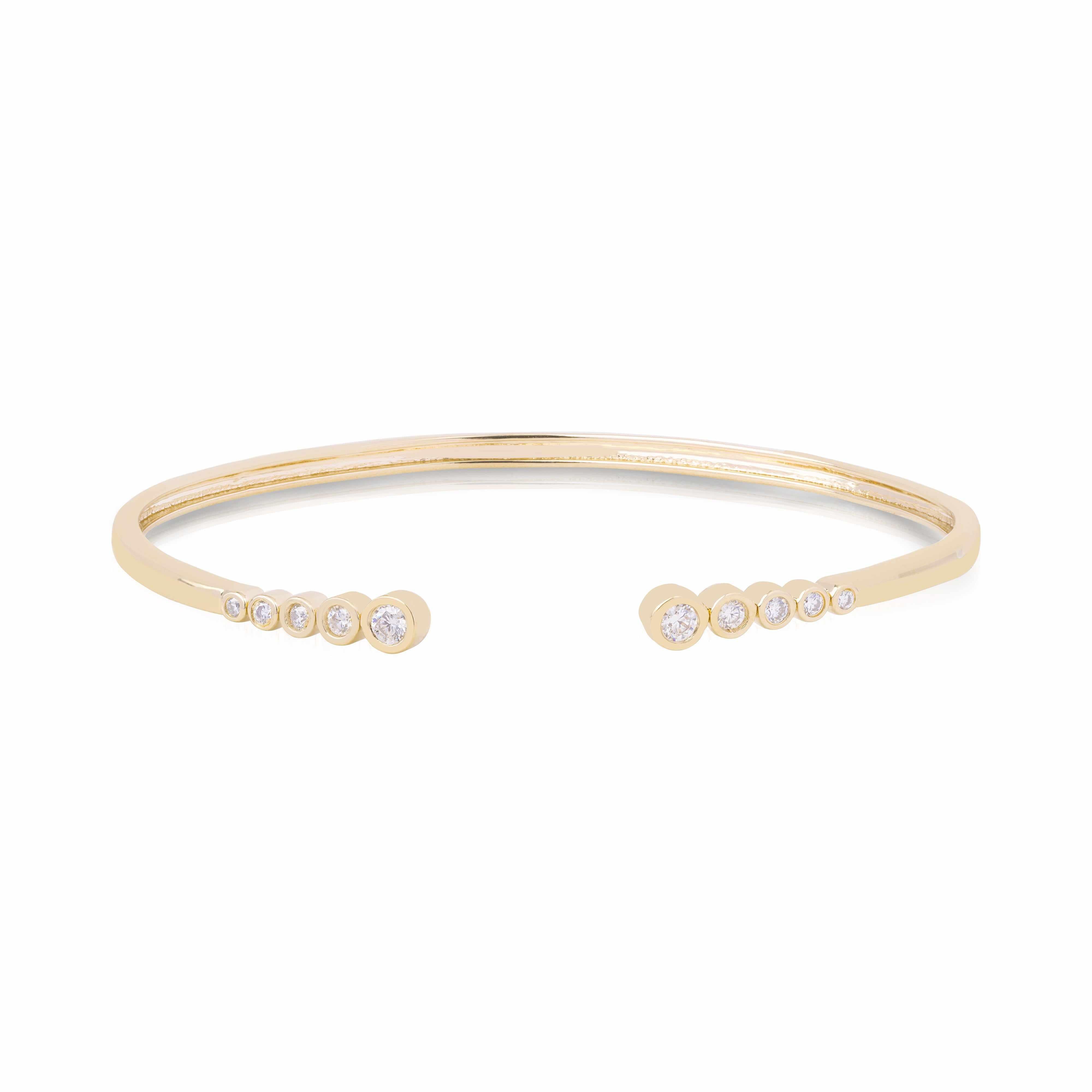 Empress moissanite cuff bracelet