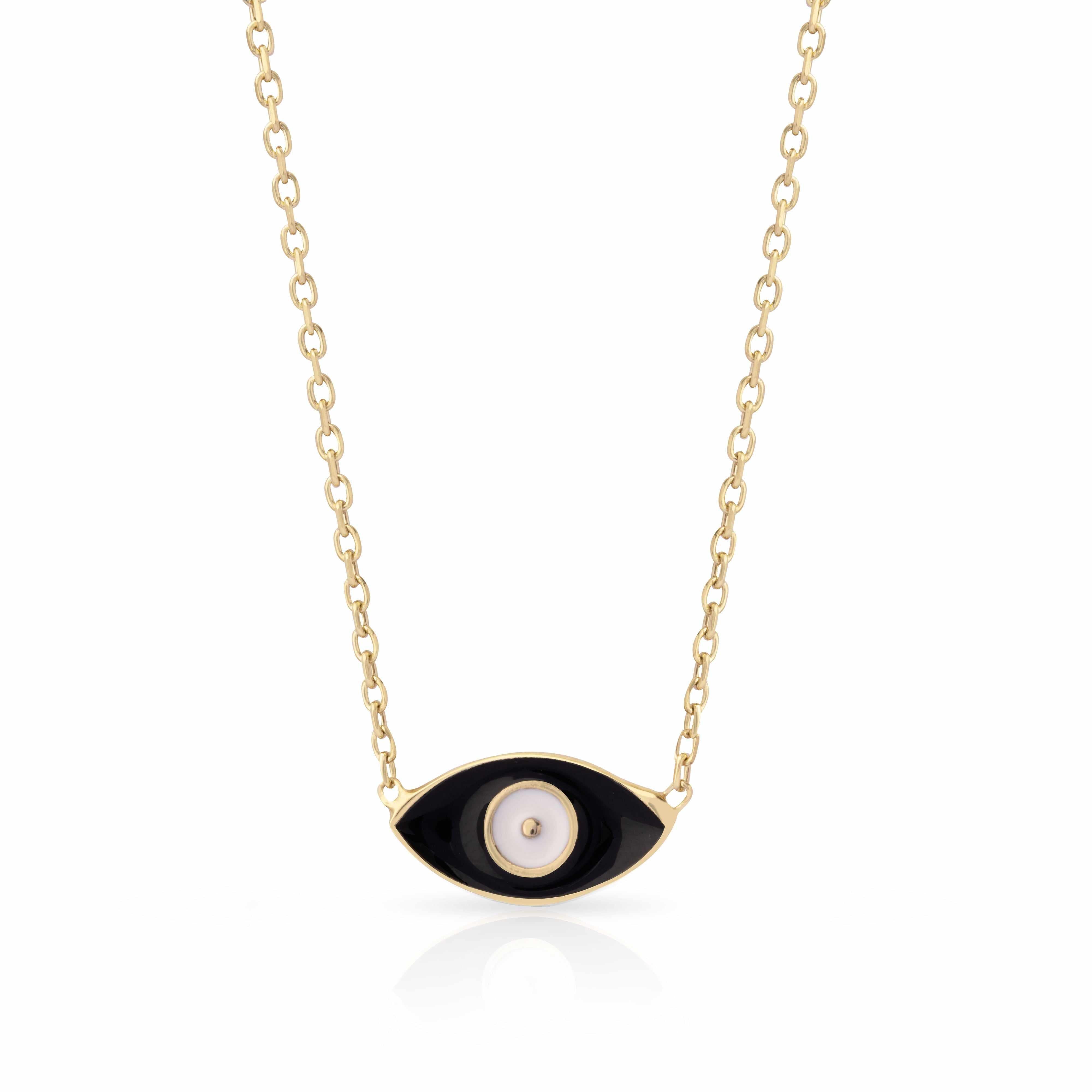 Tosia Evil Eye Pendant Necklace – Gold Vermeil | MEZI | MEZI