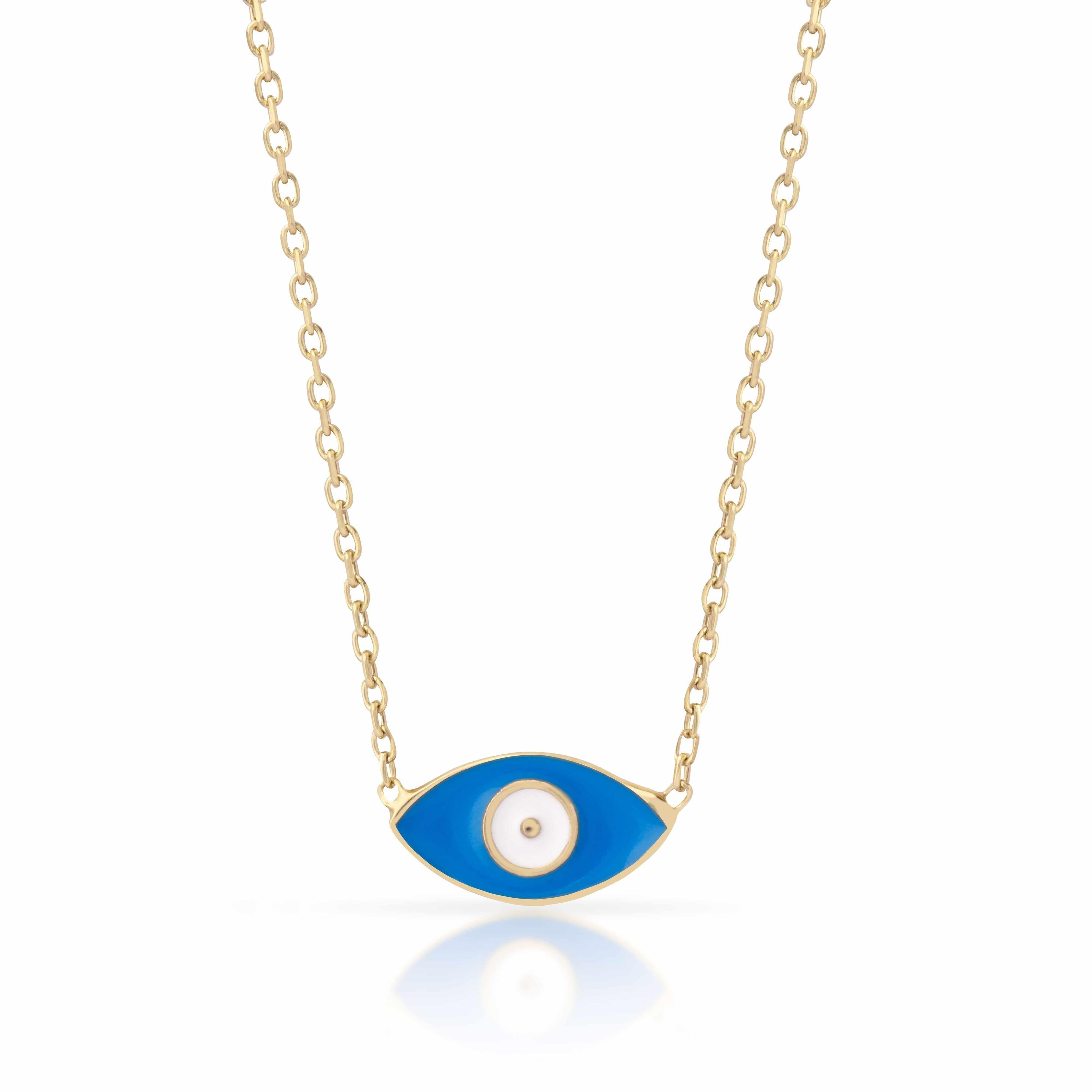 Tosia Evil Eye Pendant Necklace – Gold Vermeil | MEZI | MEZI