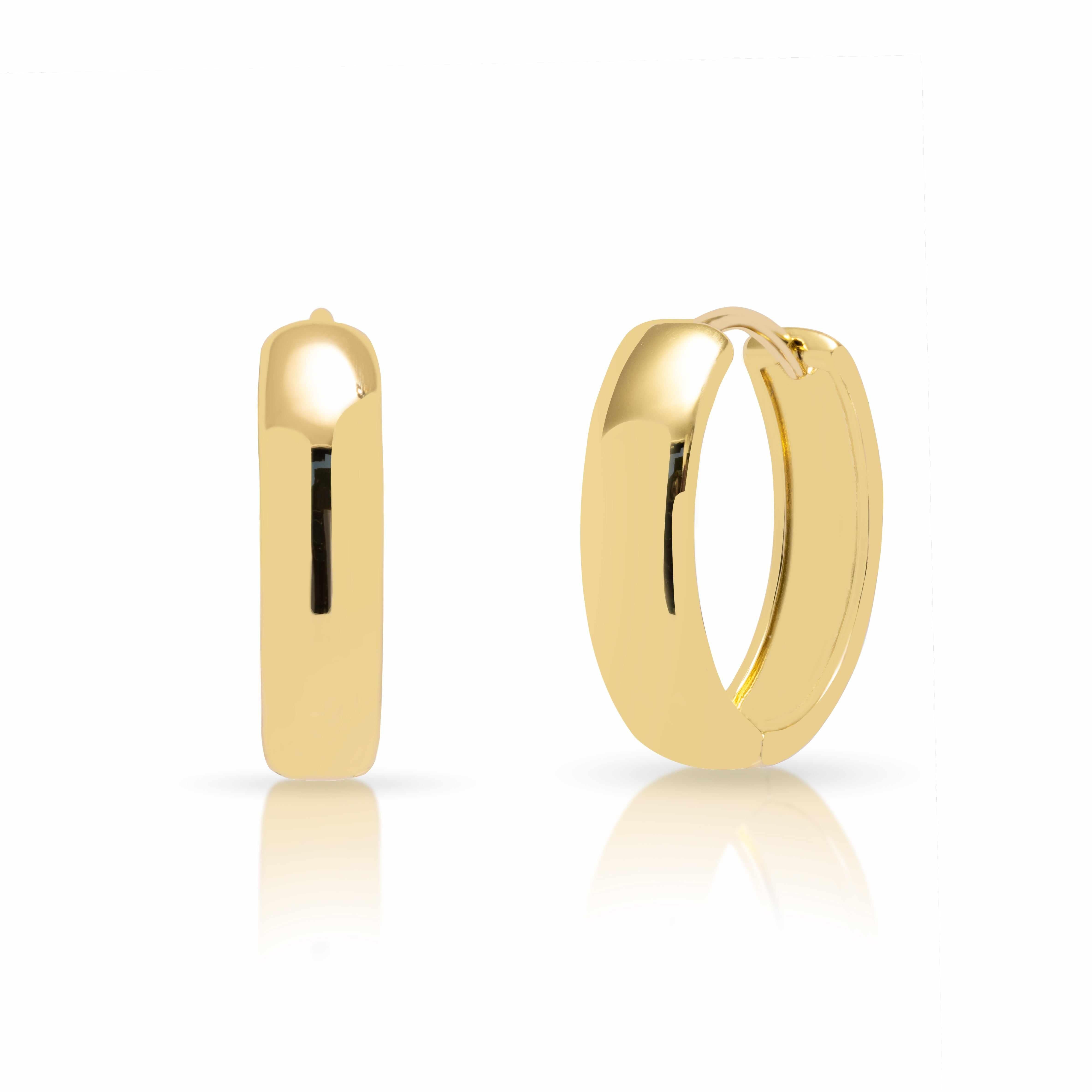 Mezi 14K Gold Plated Gibson Hoop Earrings | Jewellery | MEZI | MEZI