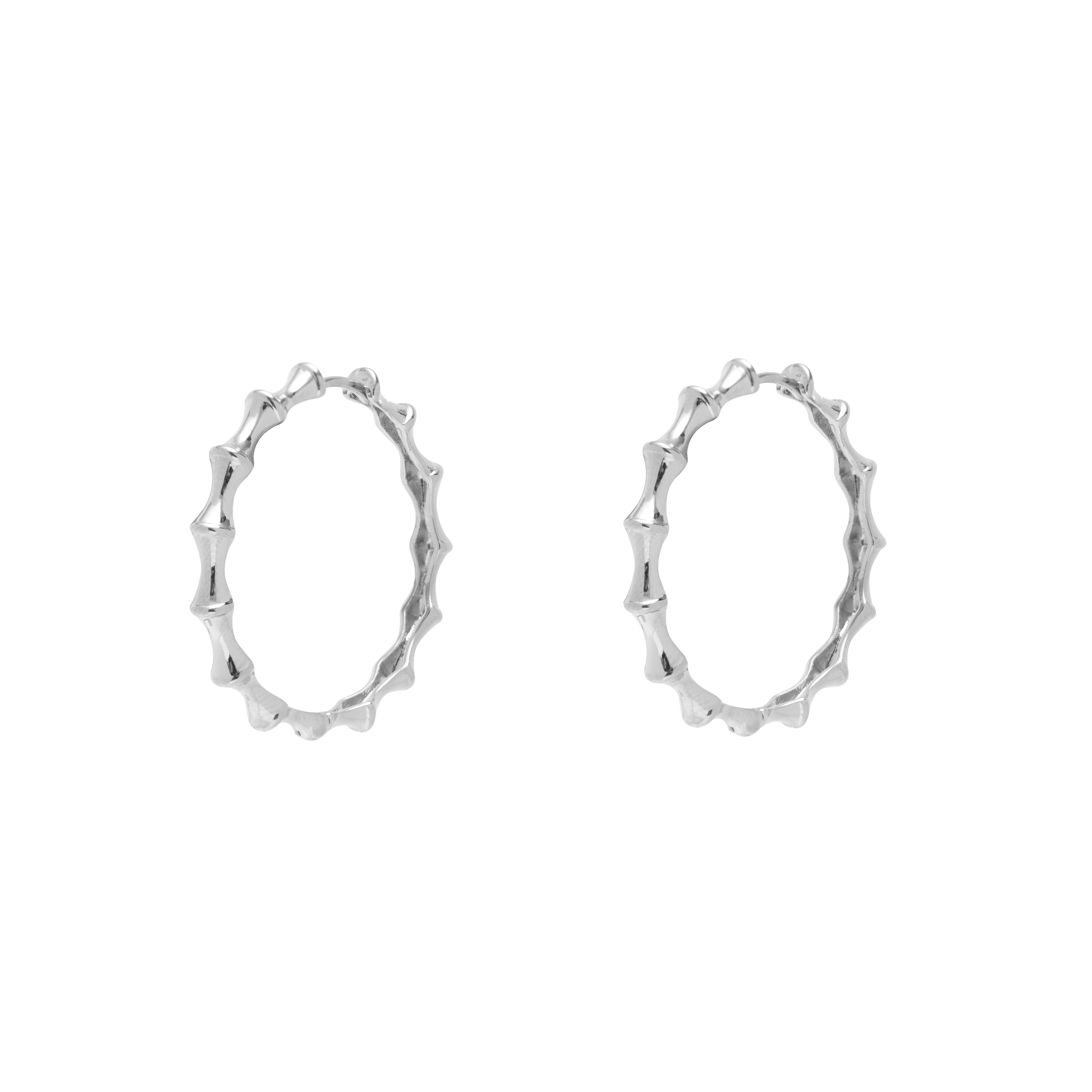 Hedy textured large hoops
