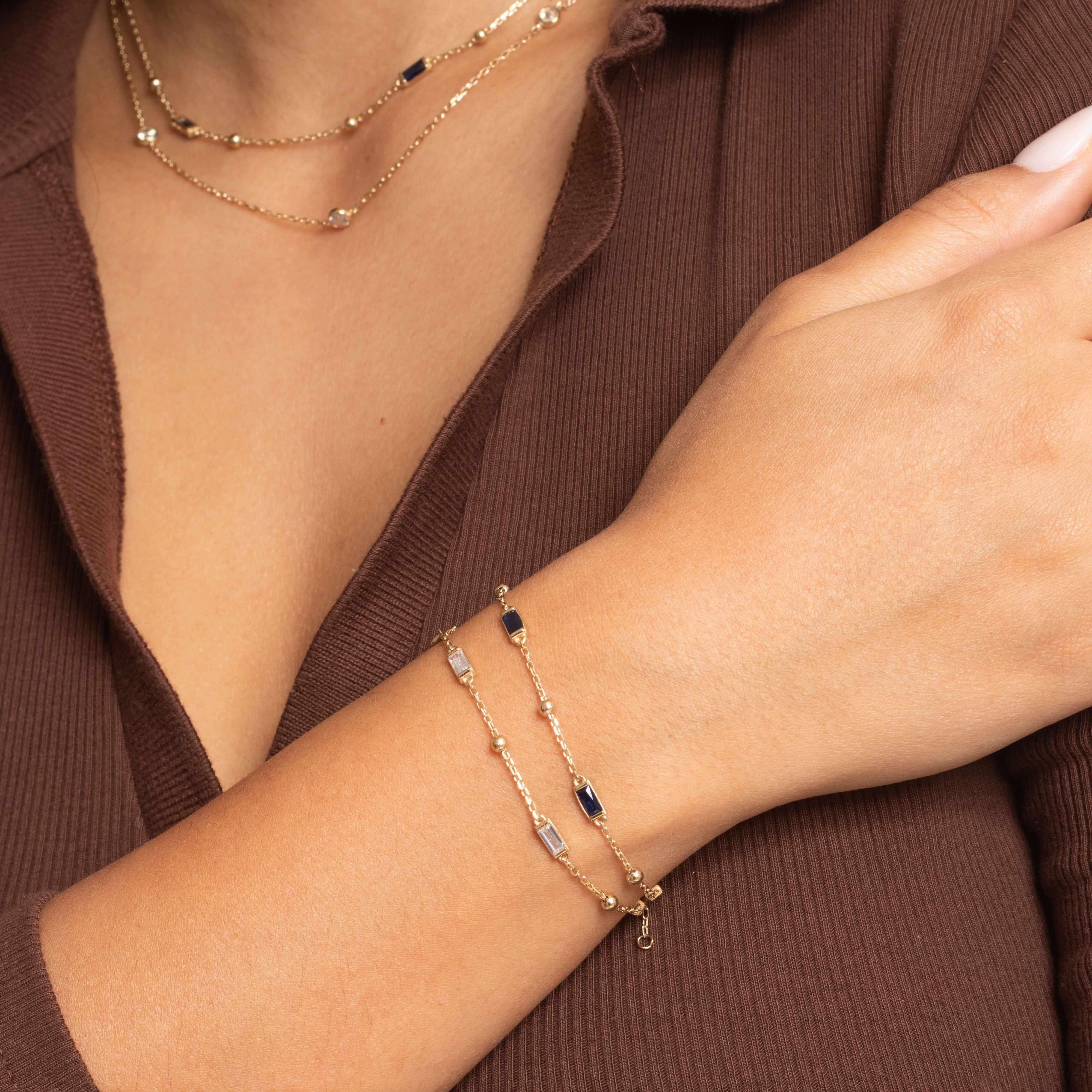 Alo baguette crystal bracelet | MEZI