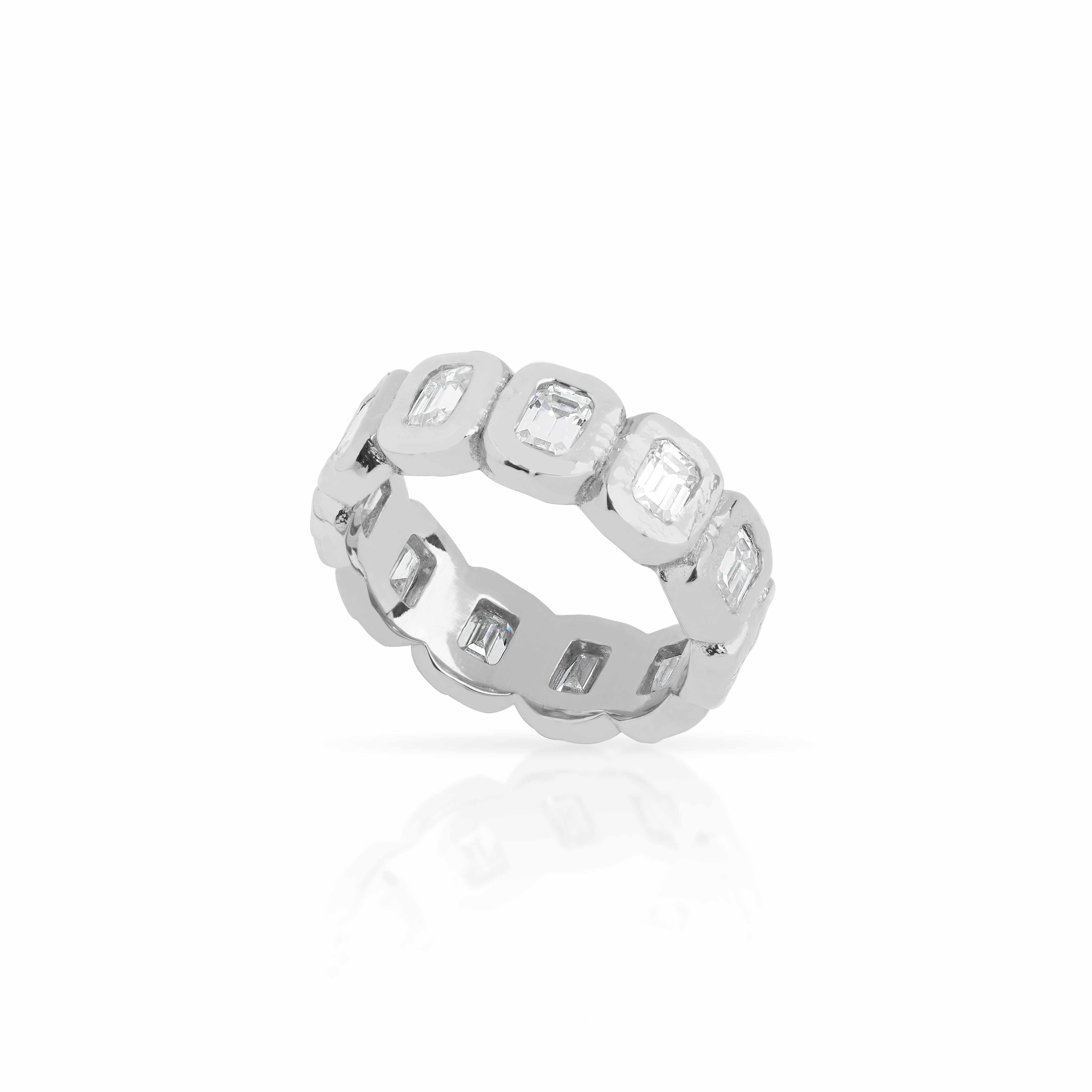 Sterling silver Gold Plated Noir Moissanite Ring - Jewellery | Mezi | MEZI