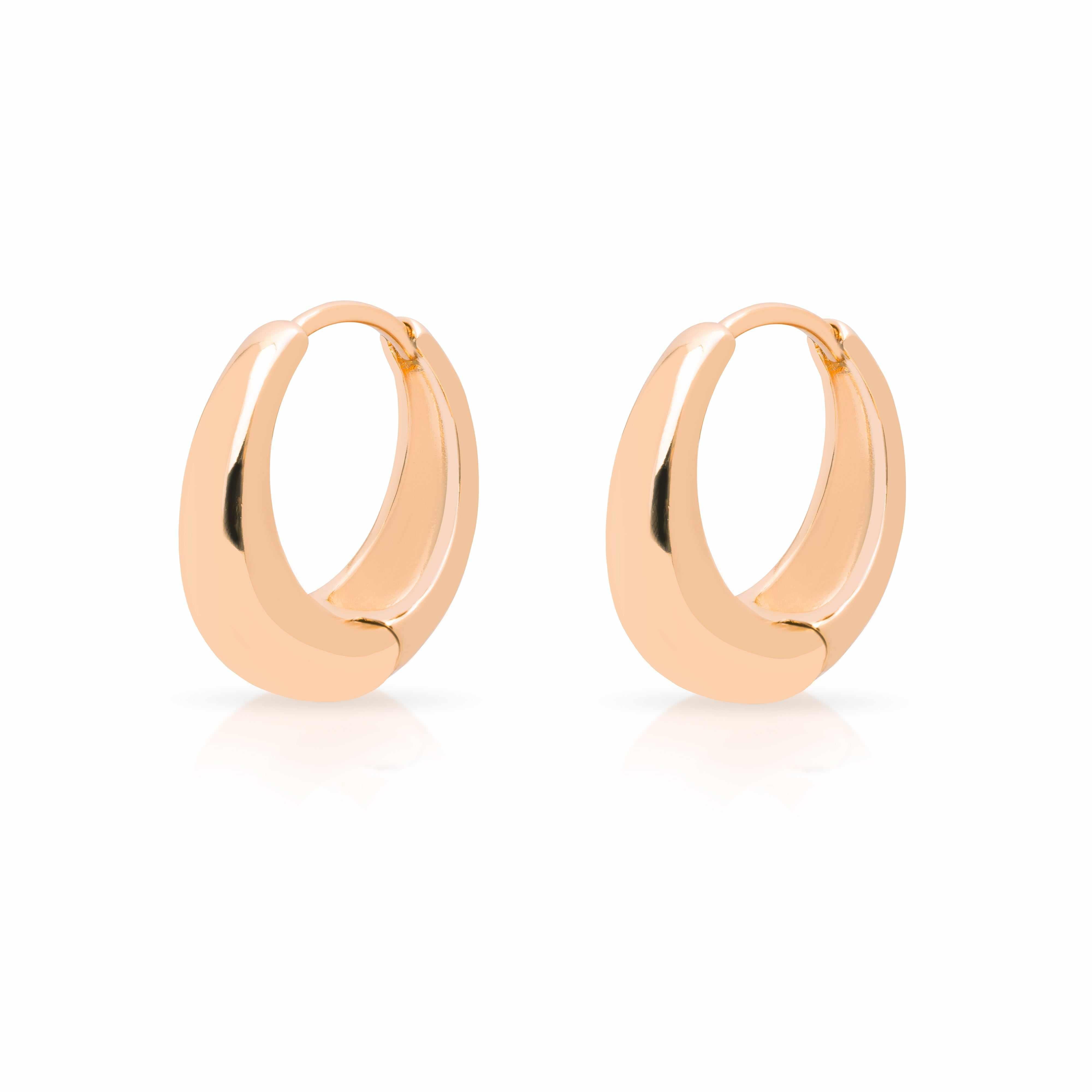 Mezi 14k Gold Plated Orson Huggie Hoop Earrings | Jewellery | MEZI | MEZI
