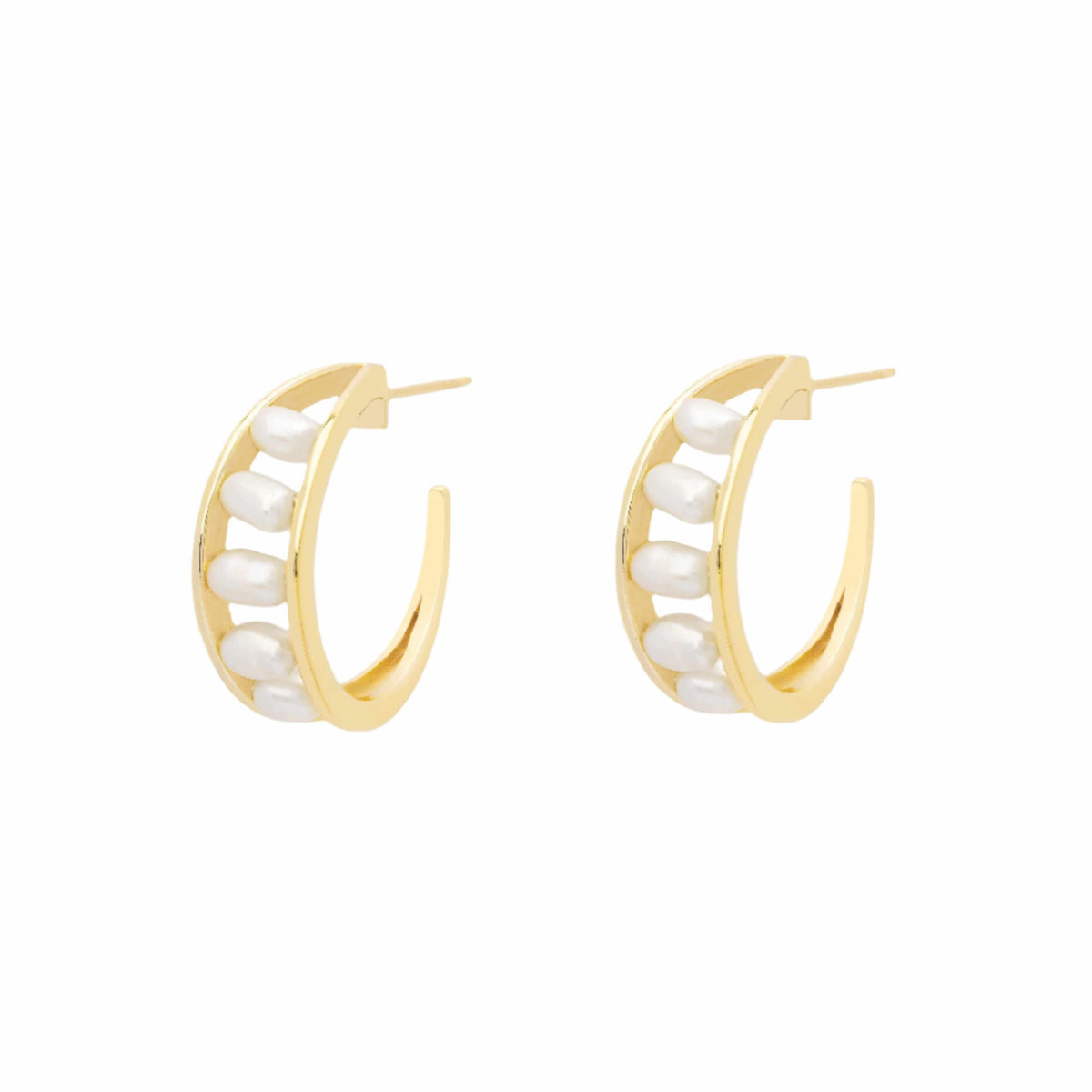 Maisi pearl hoop earrings