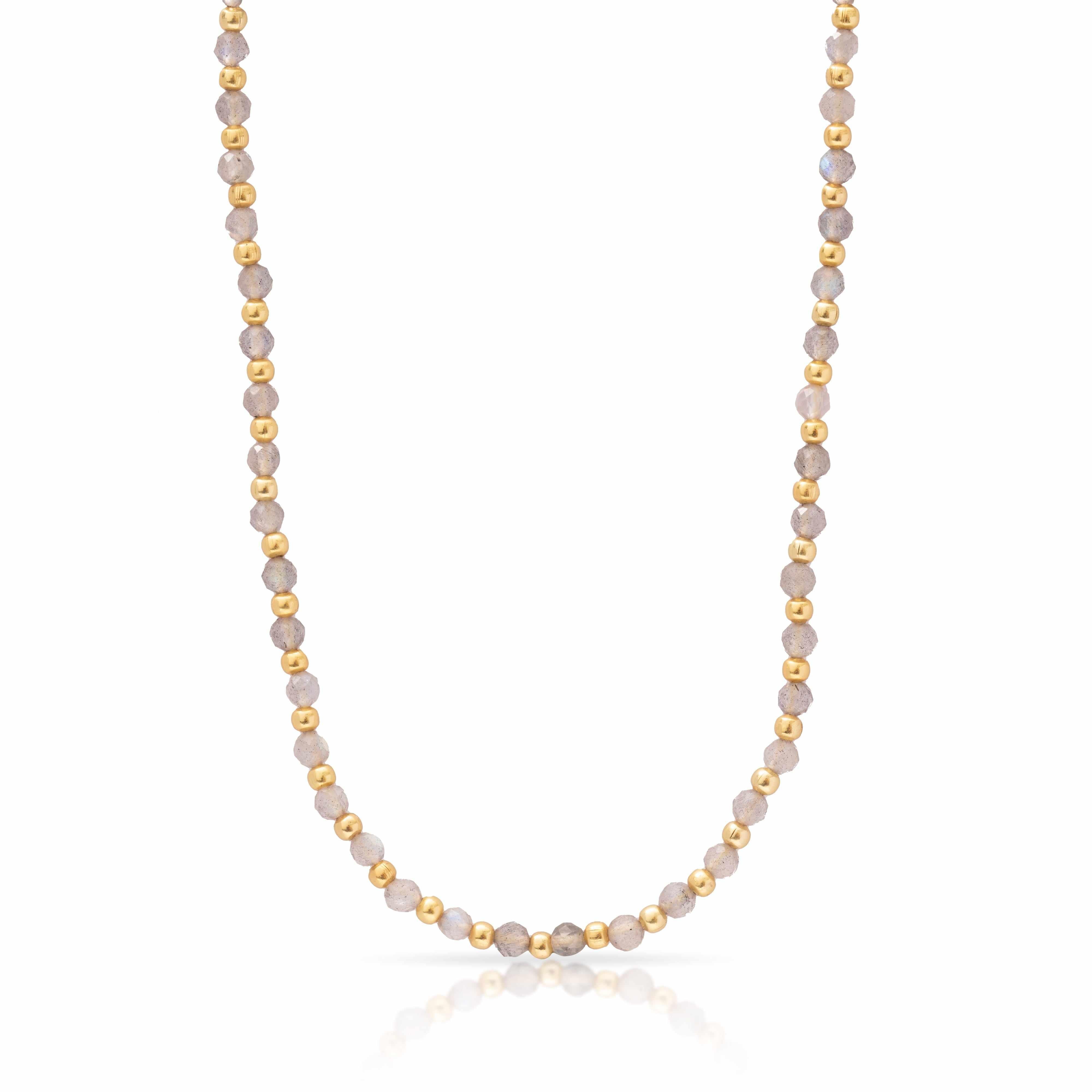 Raegan Precious Stone Necklace For Women Raegan Gold Plated | MEZI
