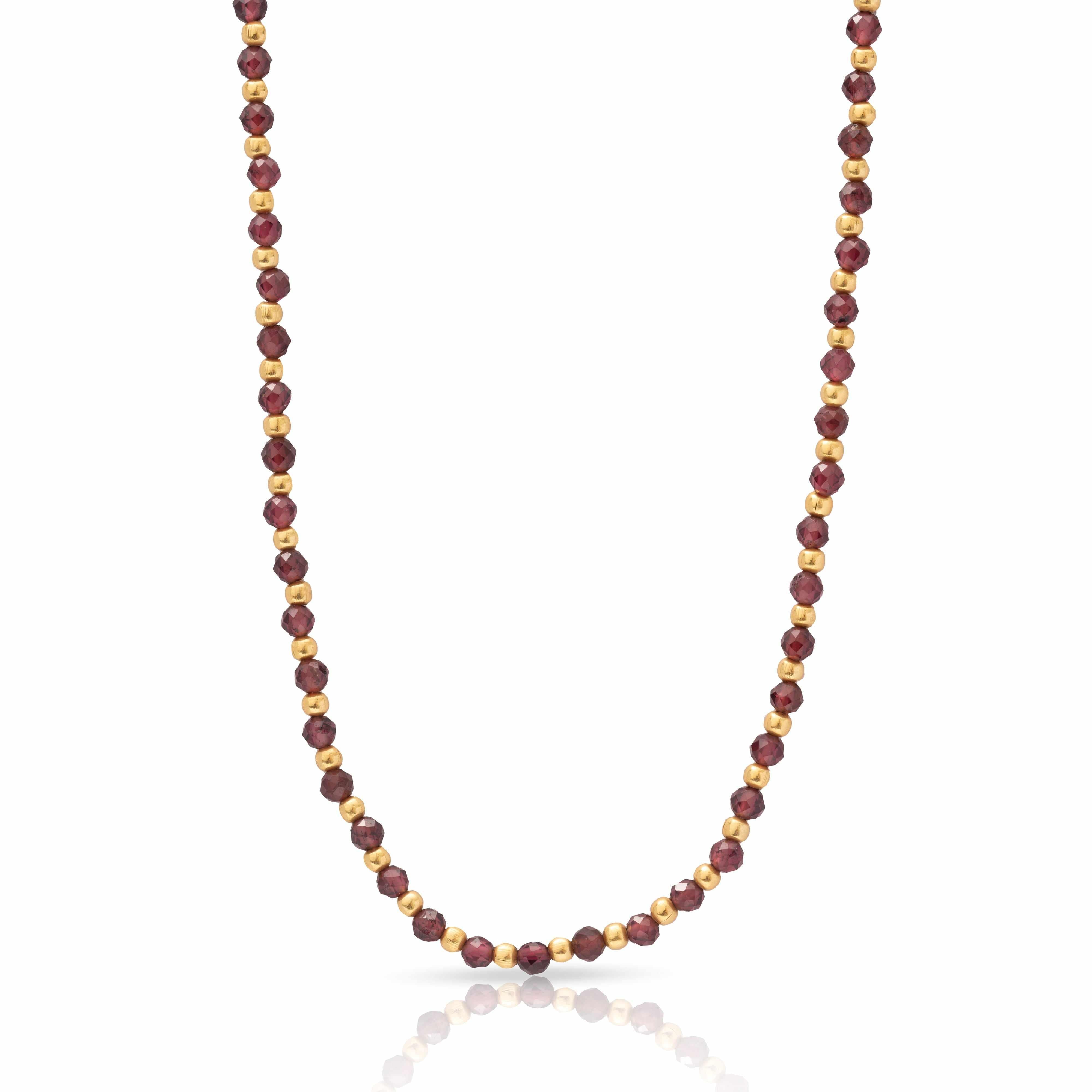 Raegan Precious Stone Necklace For Women Raegan Gold Plated | MEZI